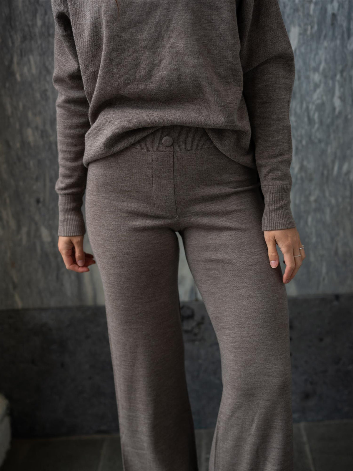 Nina Merino Pants Light Brown Melange