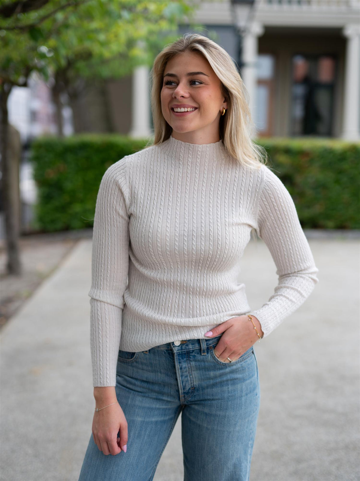 Bree Turtle Neck Sandstone Melange