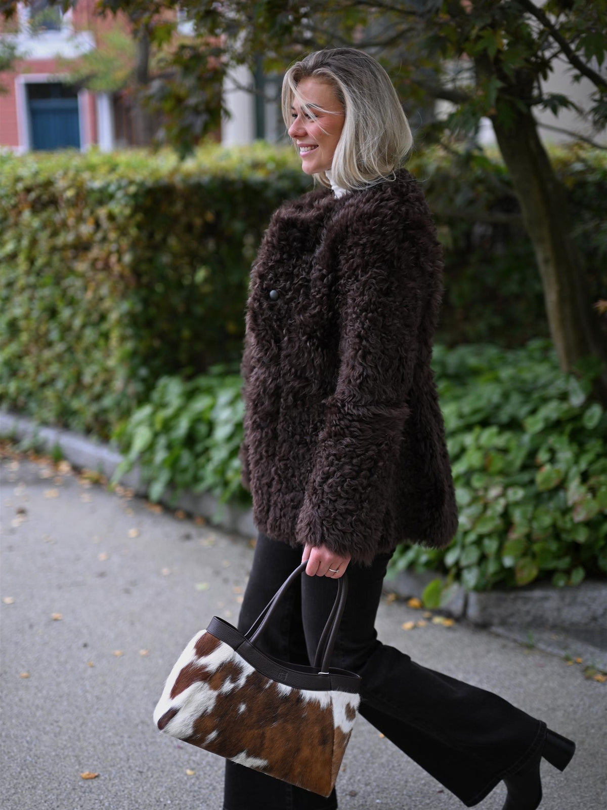 Camilla Pihl Freya Shearling Jacket Dark Brown