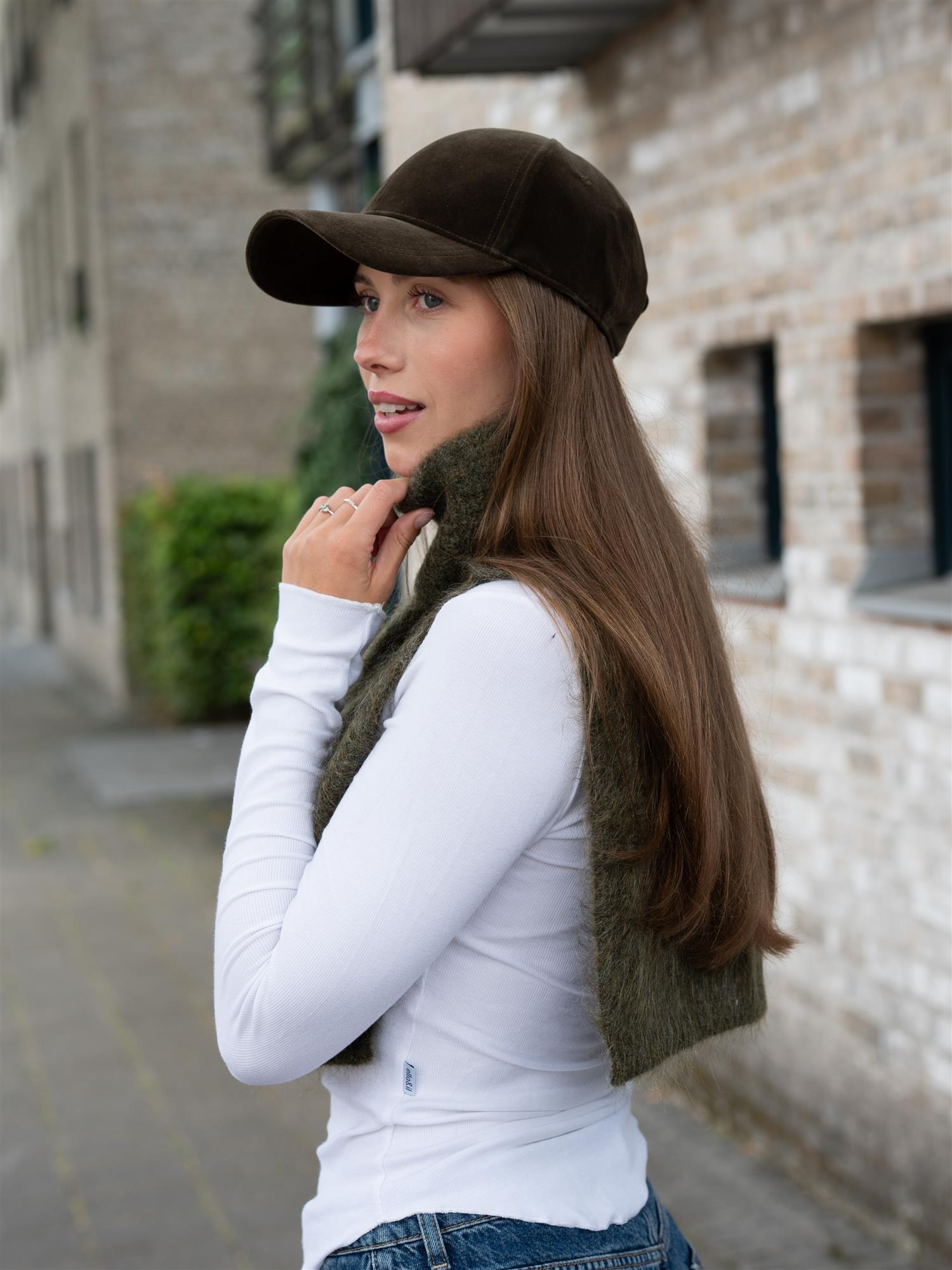 Ella&il Belinda Chunky High Neck Moss Green