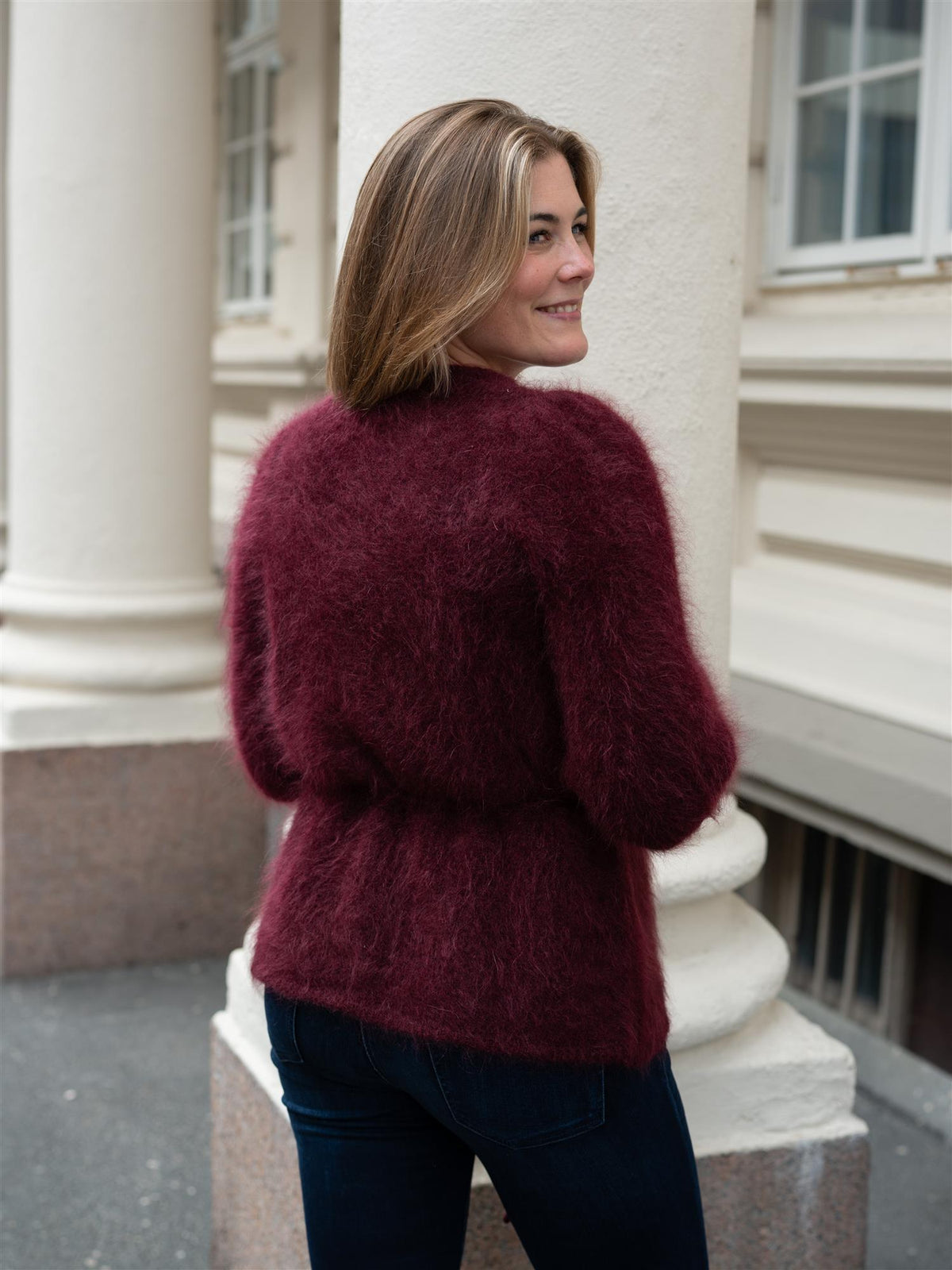 Fredrikke Chunky Cardigan Oxblood