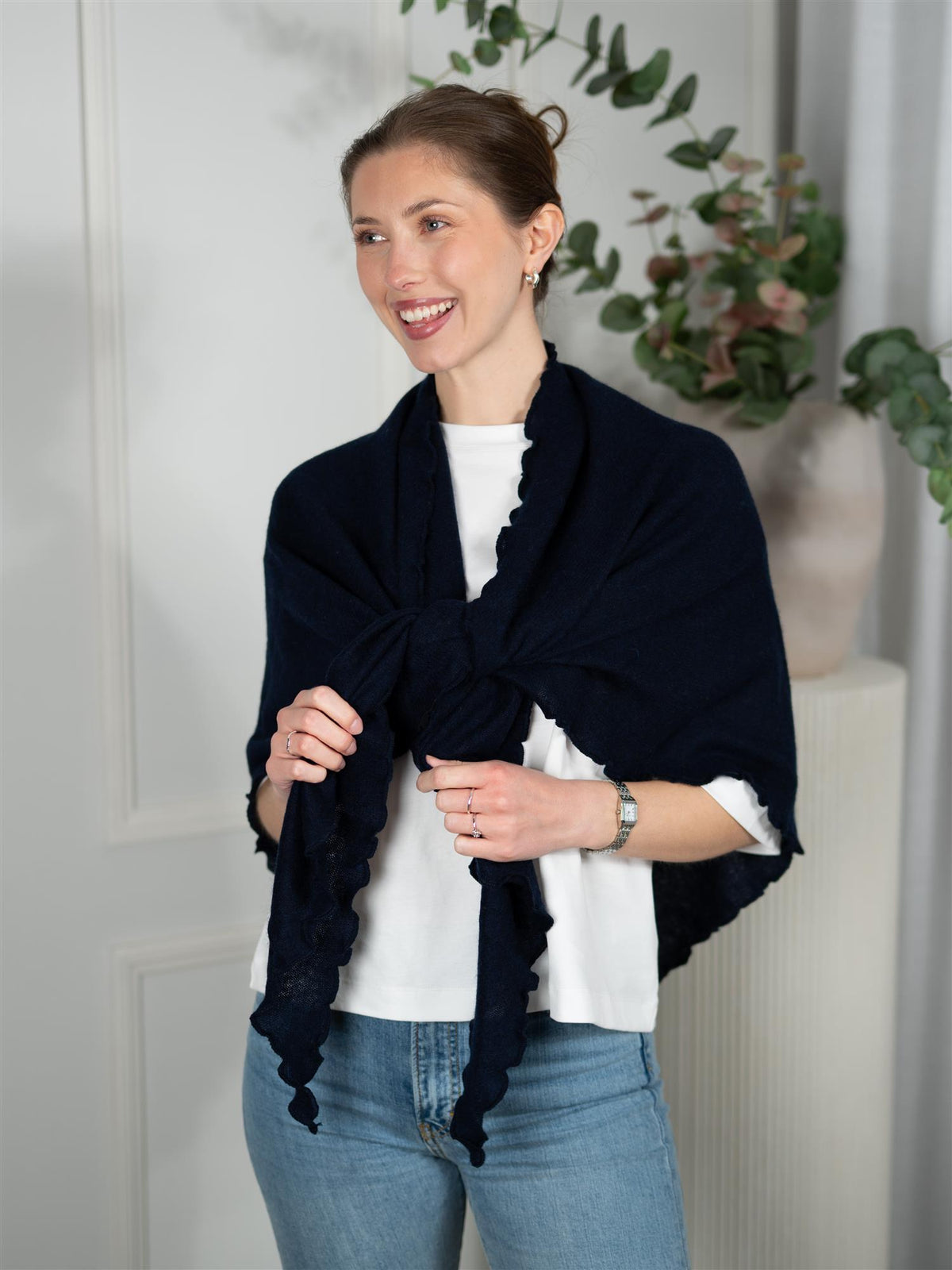 Triangle Scarf Navy