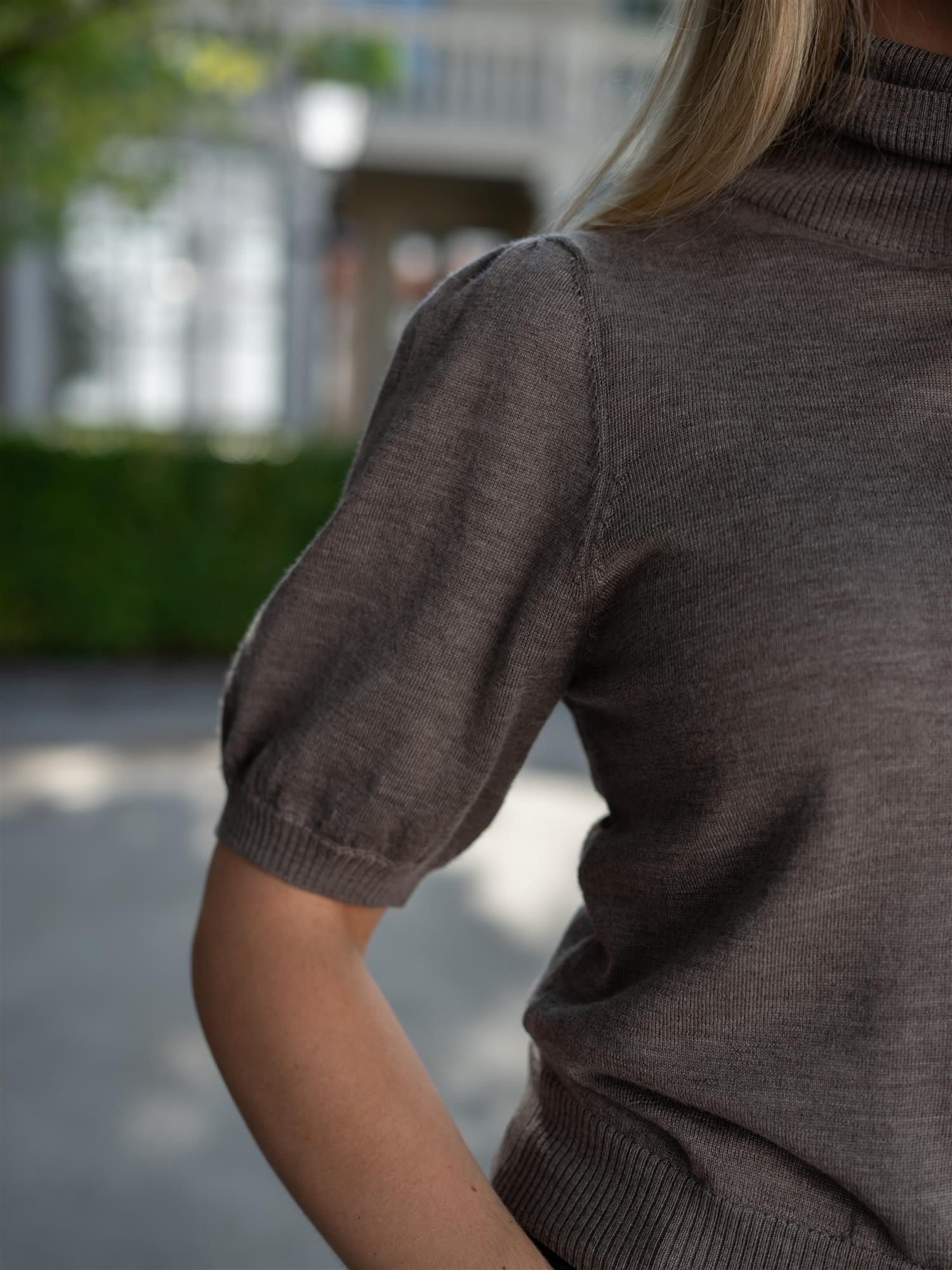 Dear Dharma Merino Puff Tee Ash Brown