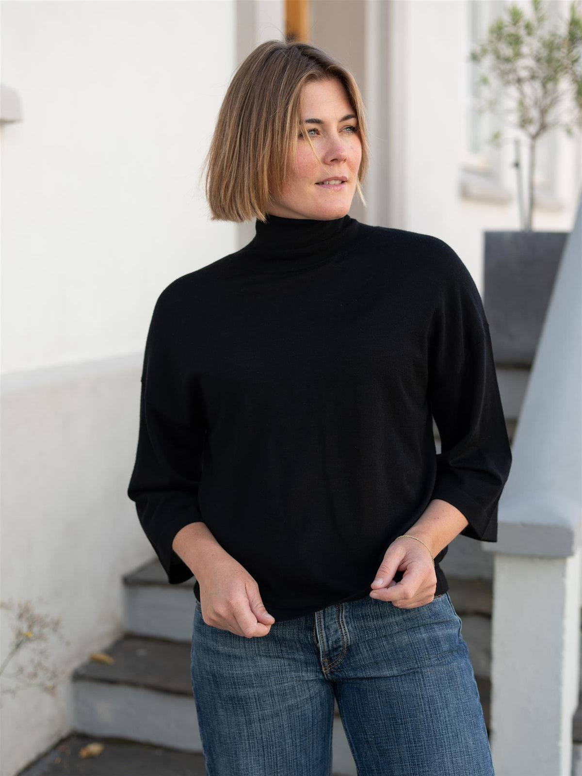 Tia Merino Knit Black