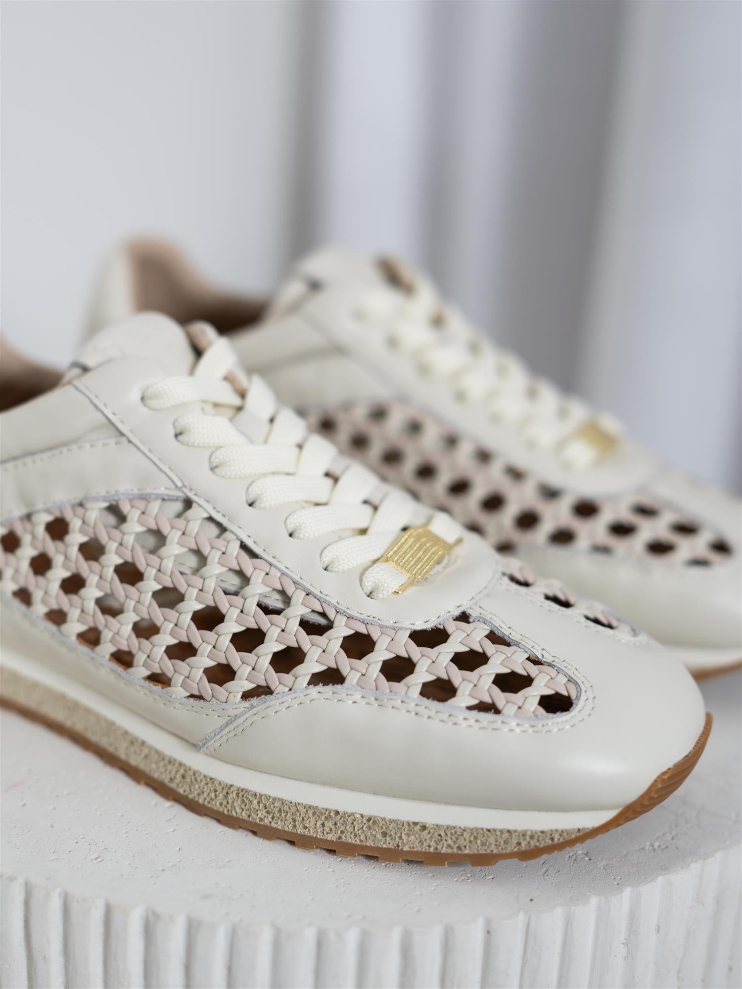 Laura Bellariva 1-Woven Bianco/Taupe