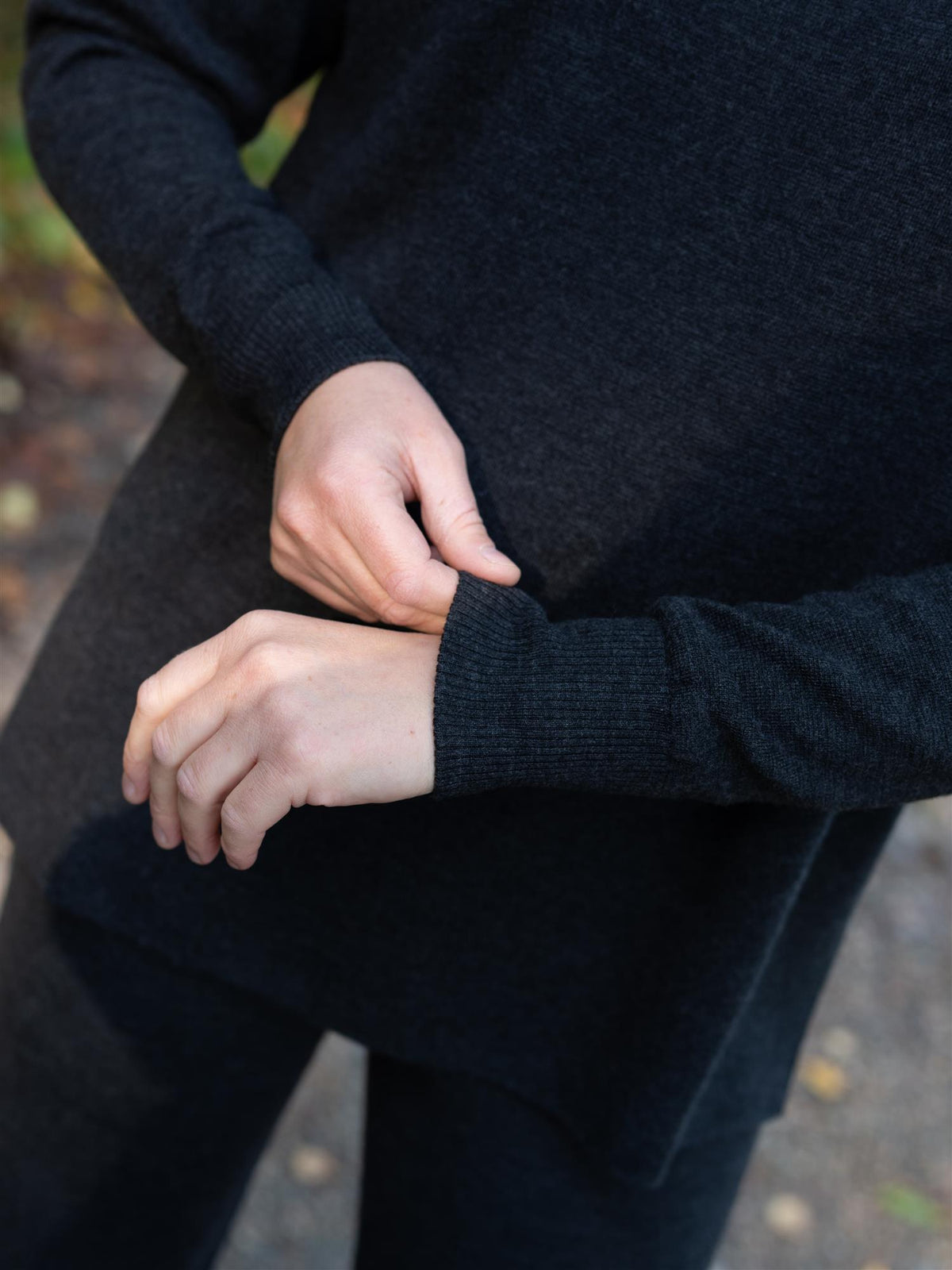 Fernanda Merino Sweater Dark Grey Melange