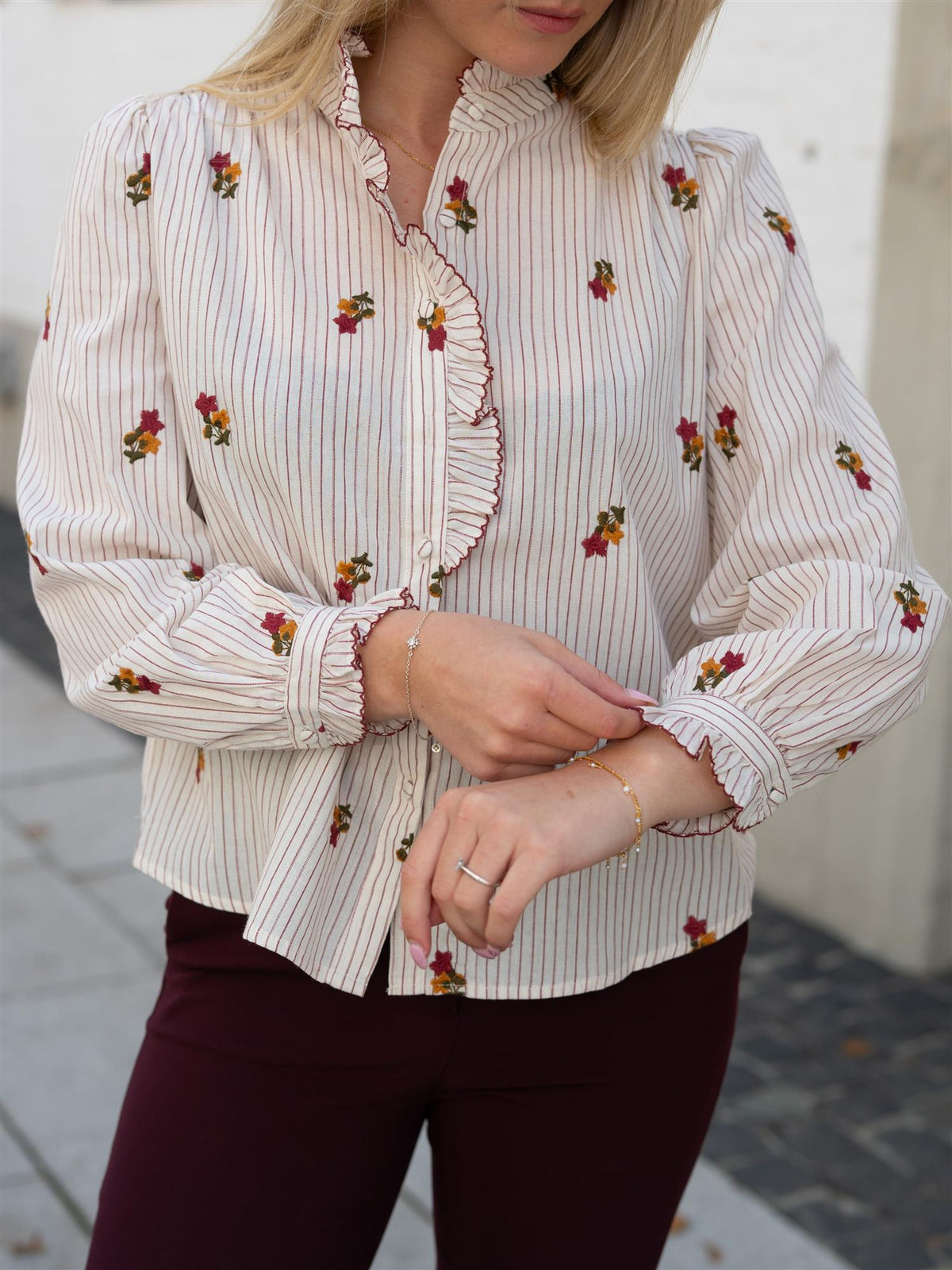 Checked Shirt with Embroidery