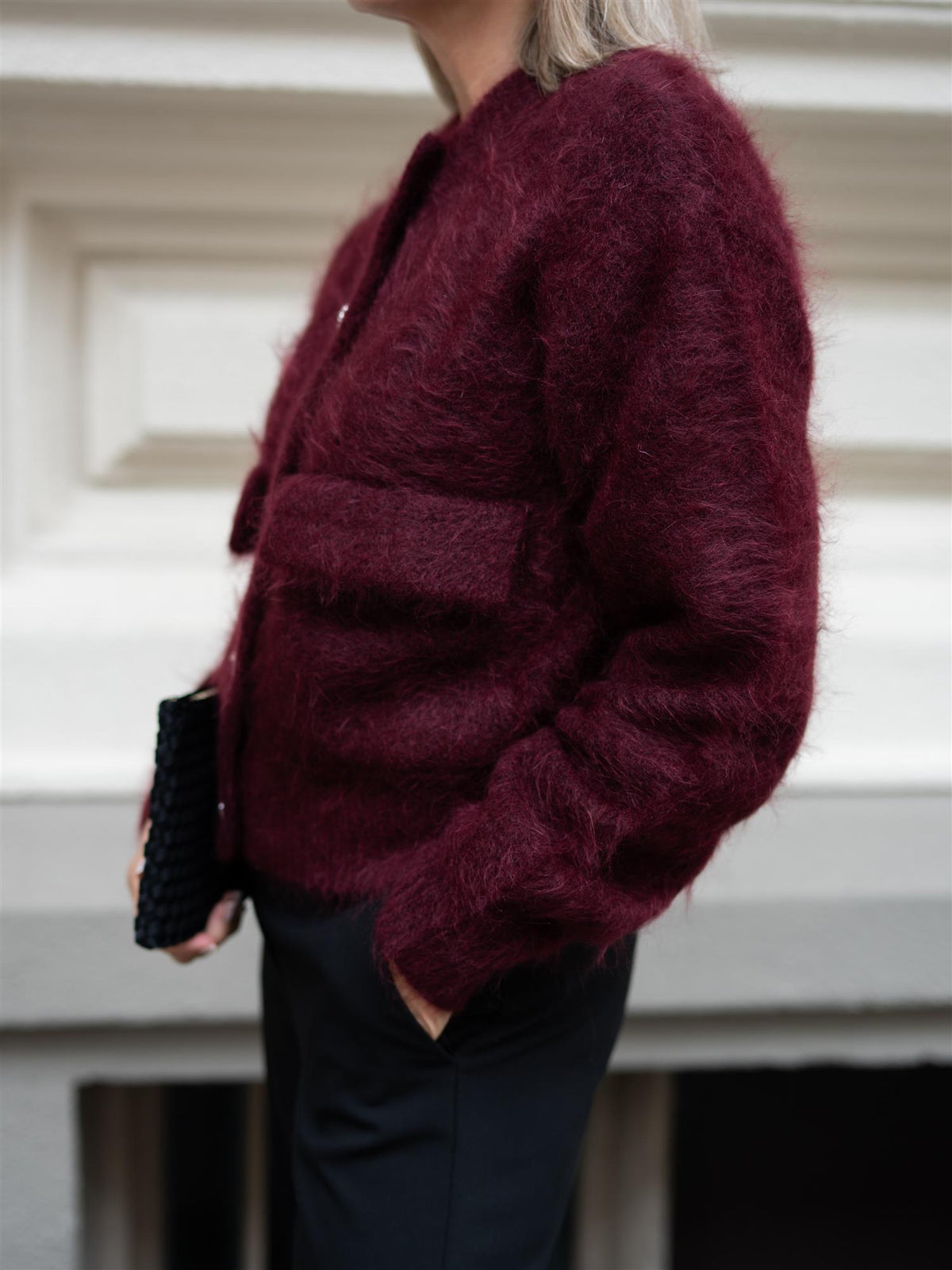 Thessa Lux Chunky Jacket Oxblood