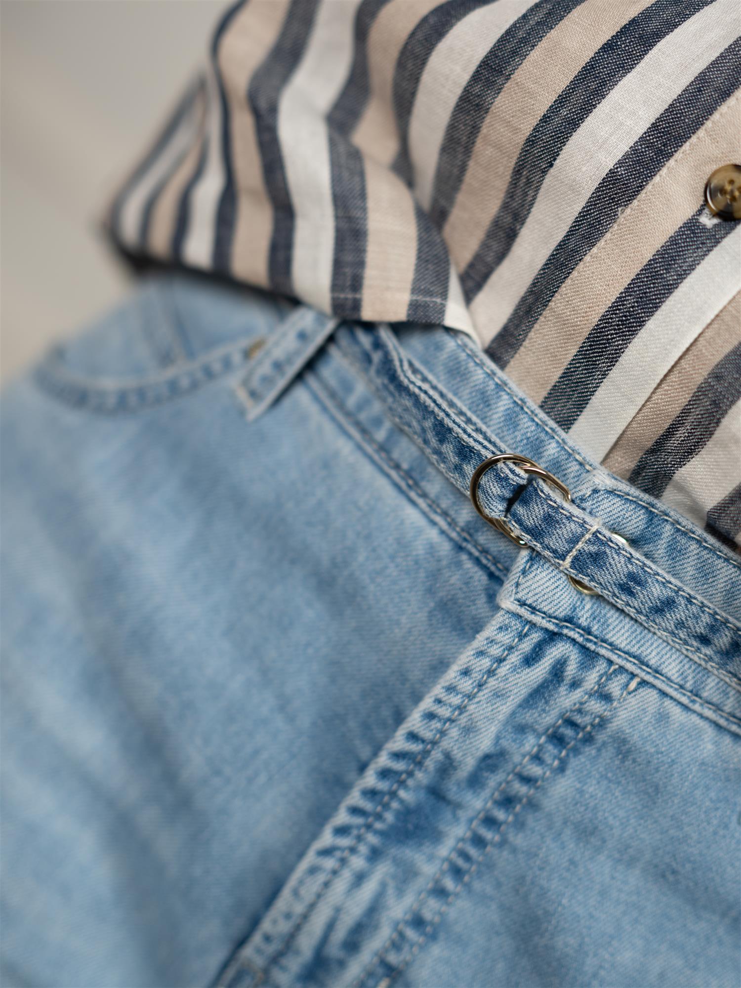 Cambio Palazzo Cropped Blue Mirage