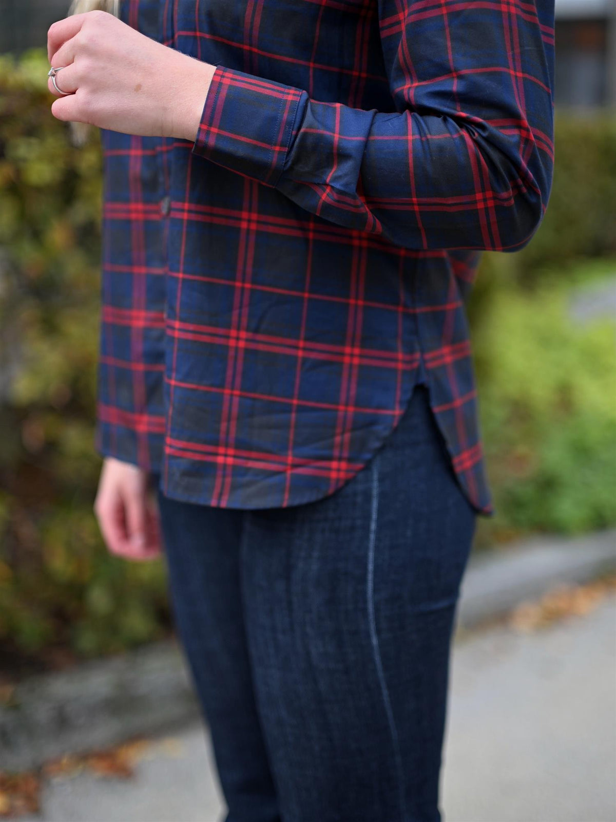 Woven-Shirt Blue and Red