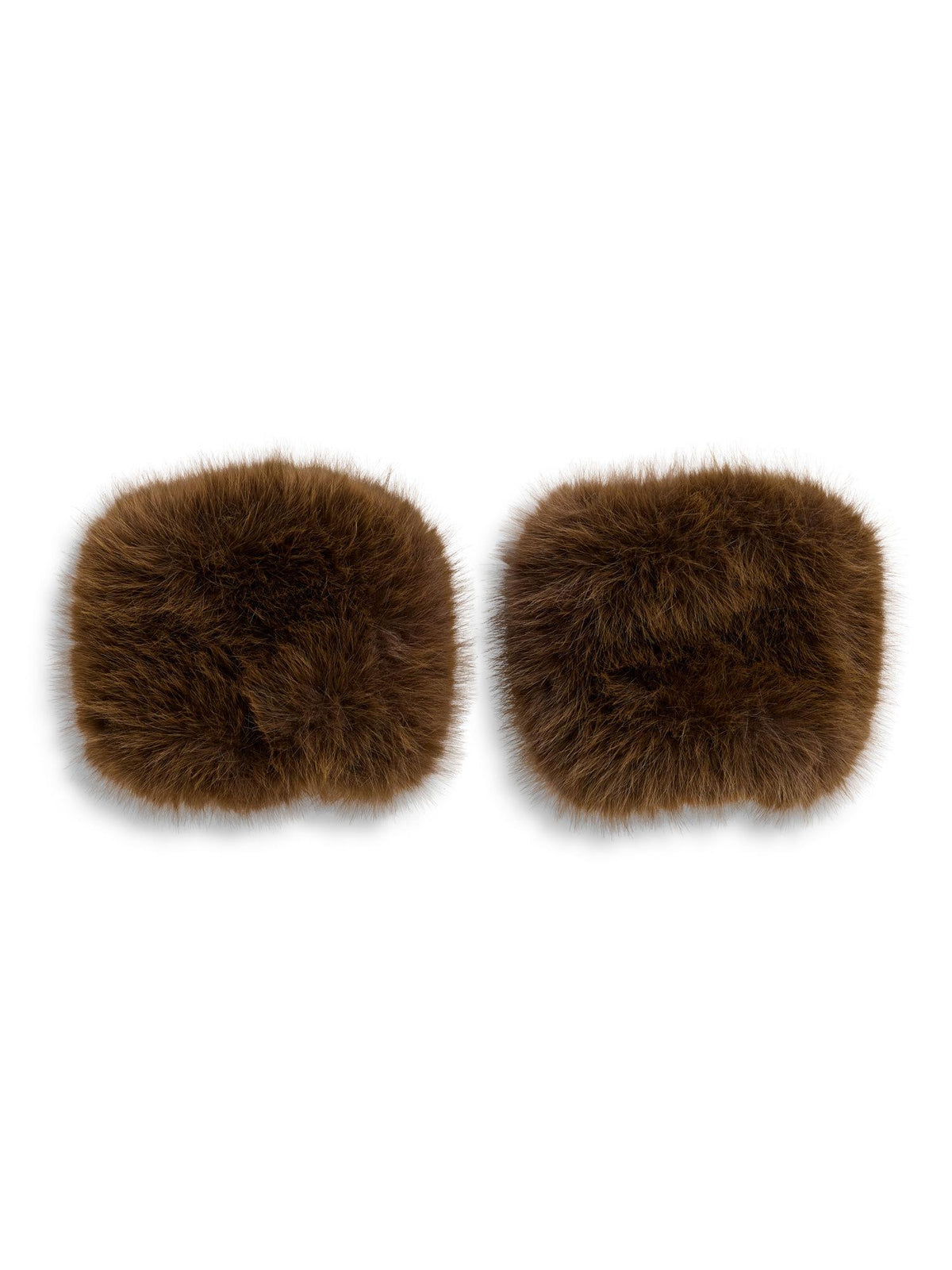 Miu Fake Fur Cuffs Brown