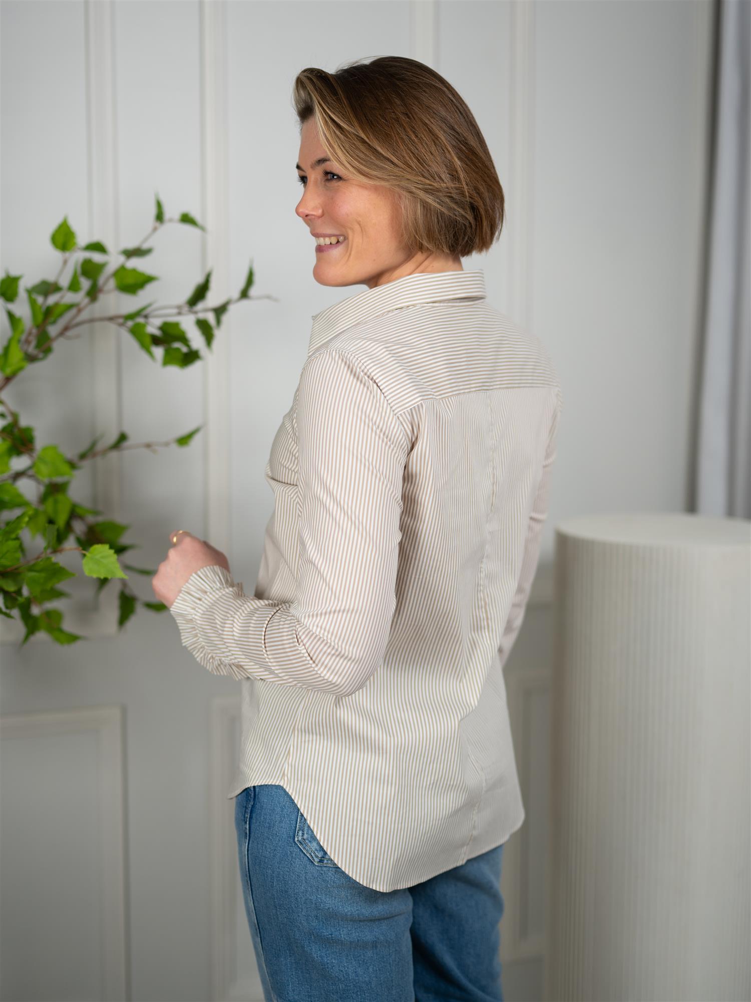 Mos Mosh MMMattie Flip Stripe Shirt Safari