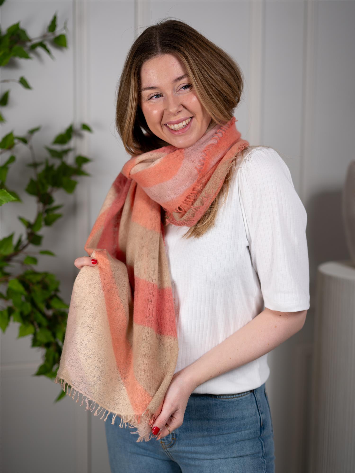 Mala Alisha Scarf Opal Peach