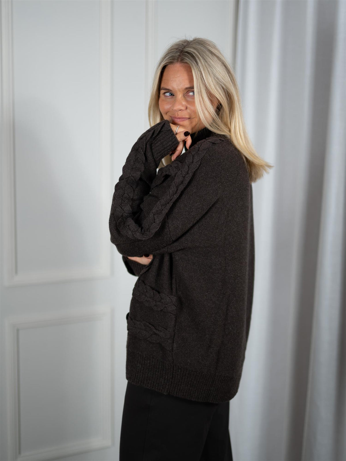 Alva Sweater Dark Brown Melange