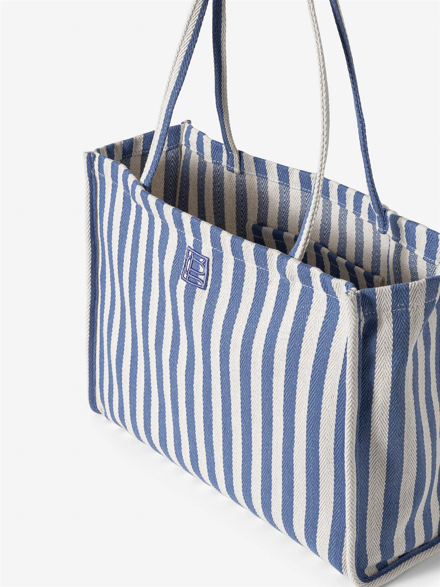 Camilla Pihl Ivy Tote Bag Blue Stripe