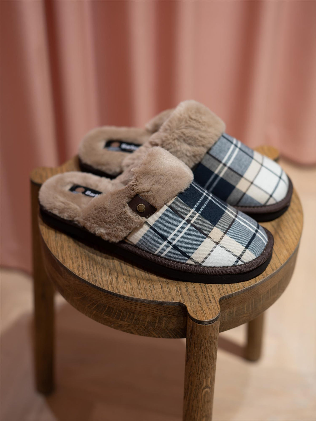 Claudia Tartan Mule Slippers
