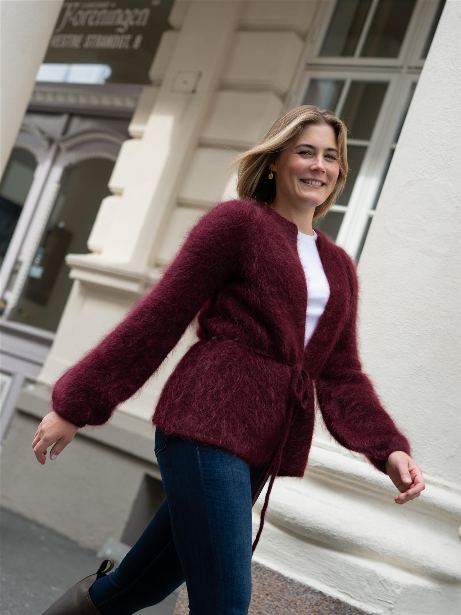 Fredrikke Chunky Cardigan Oxblood