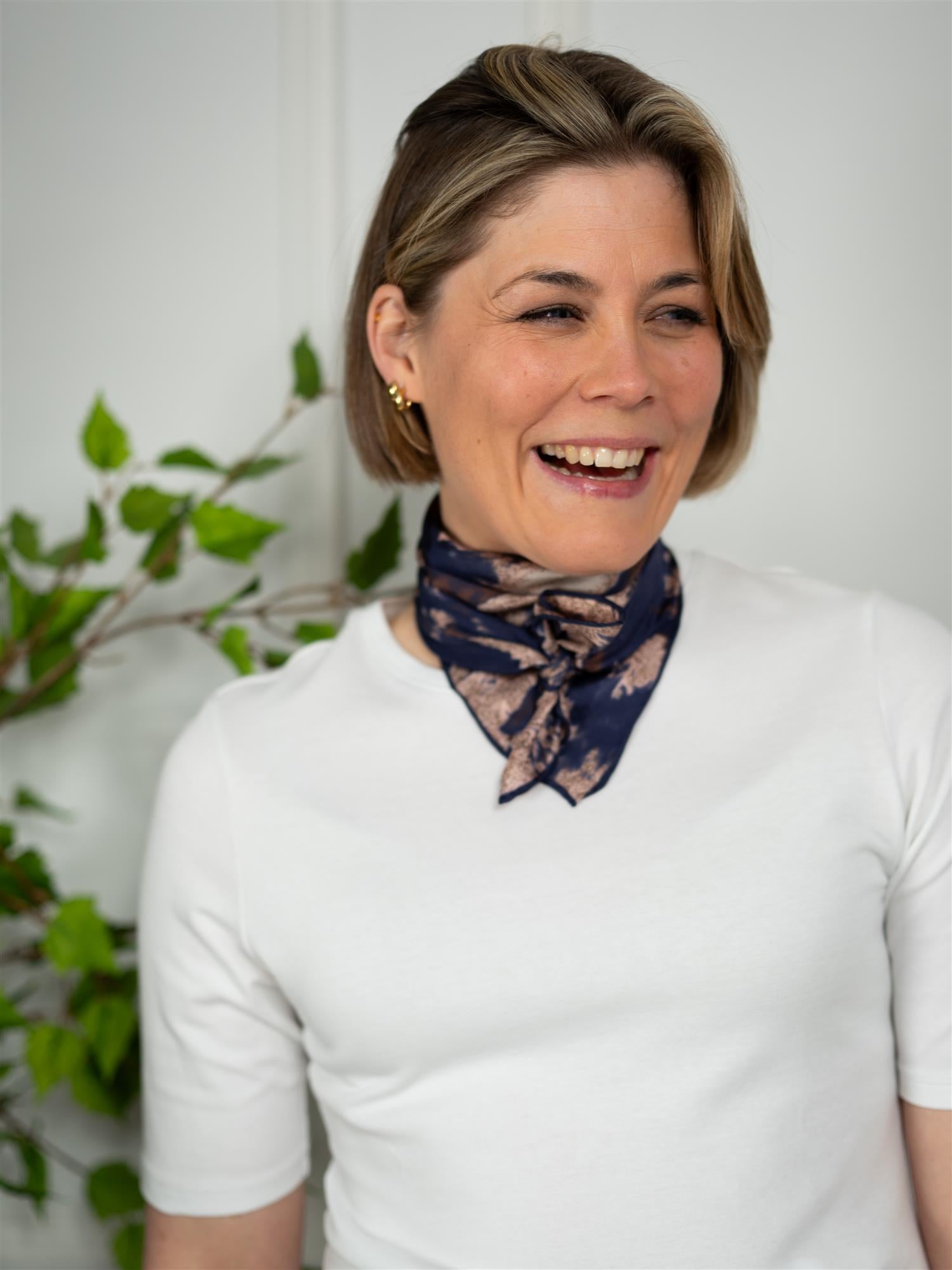 Beck Söndergaard Tinea Tiedye Sia Scarf Navy Blue