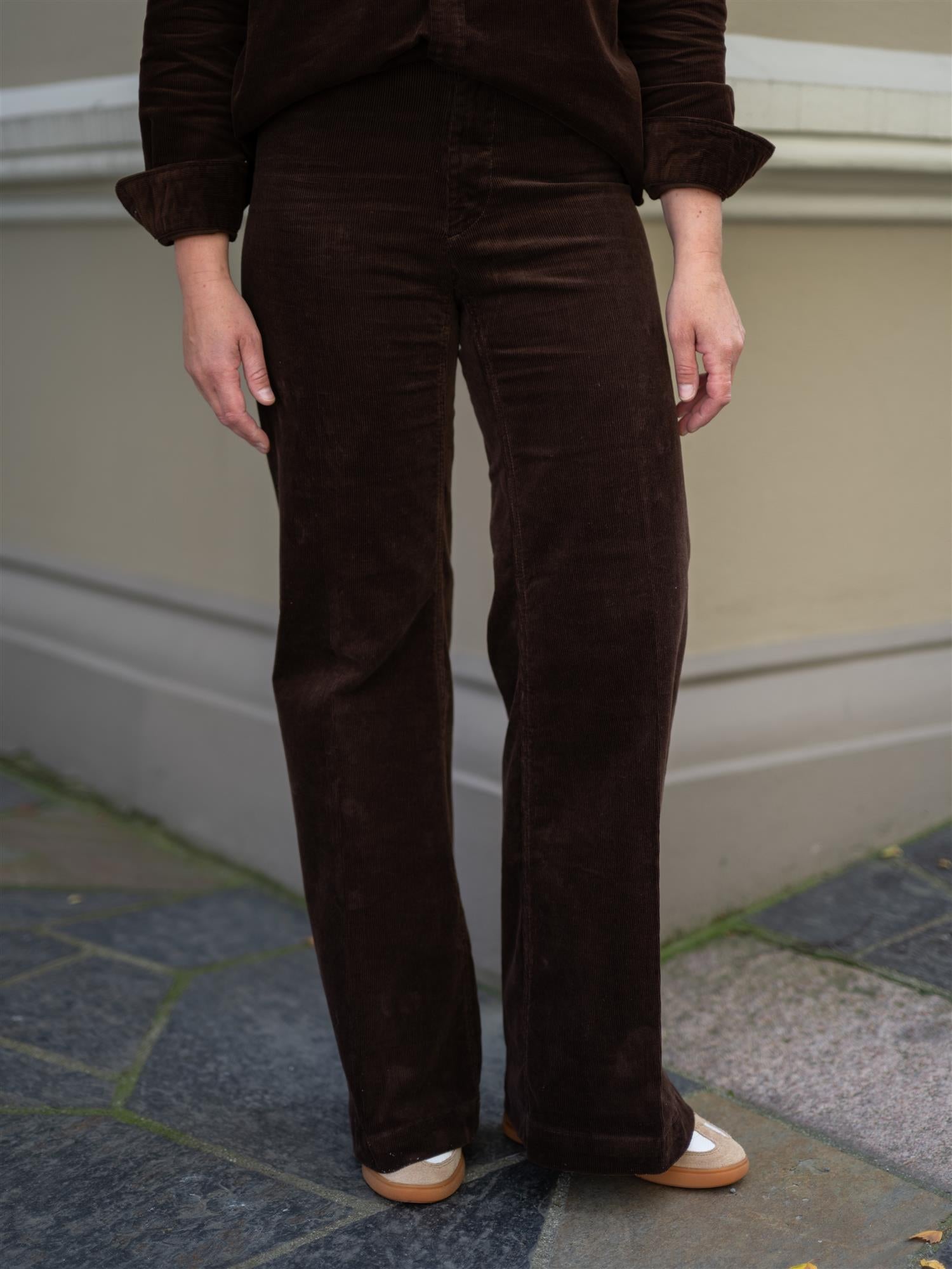 Woven Flare Pants Brown