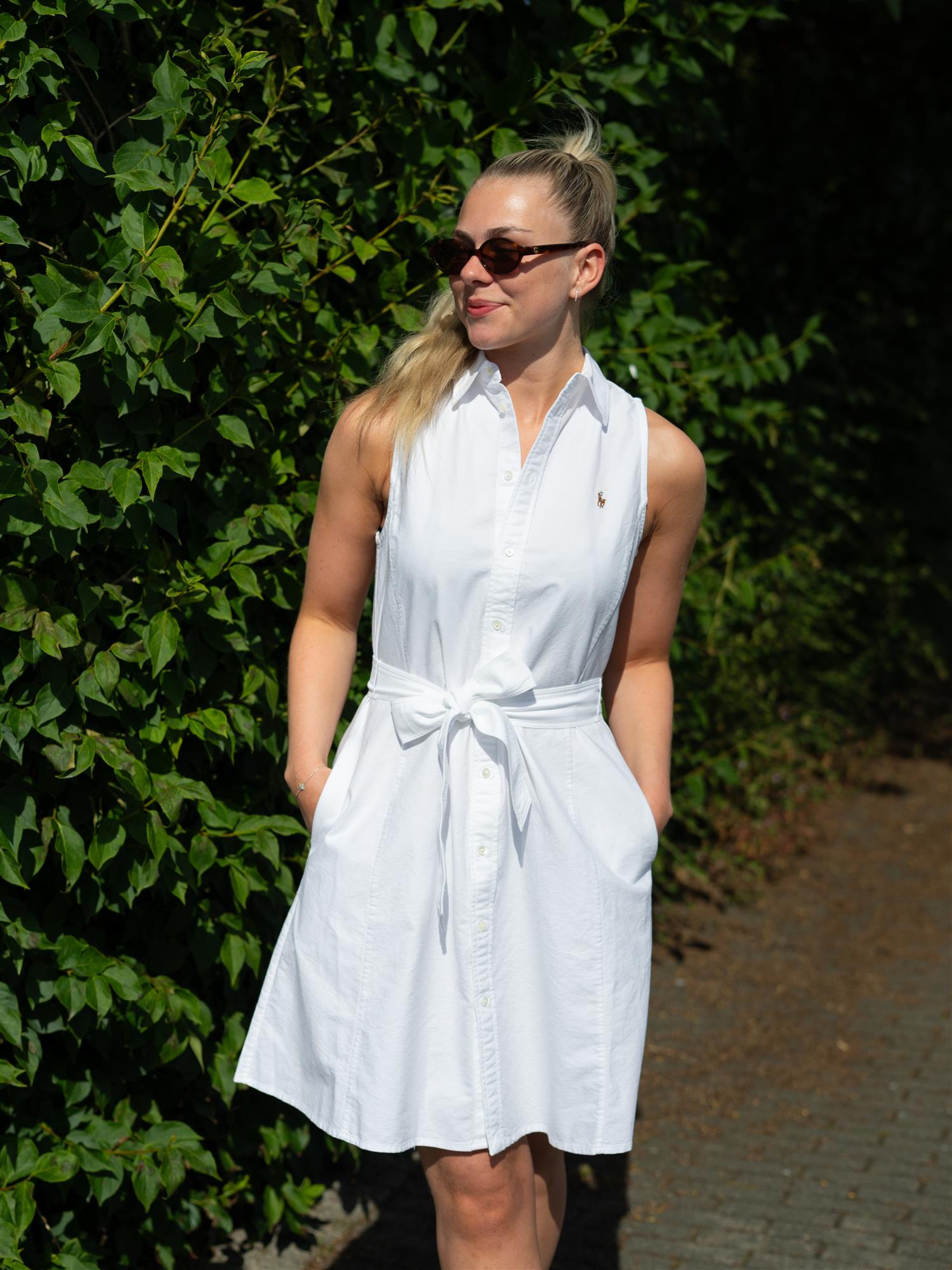 Woven Shirt Dress White