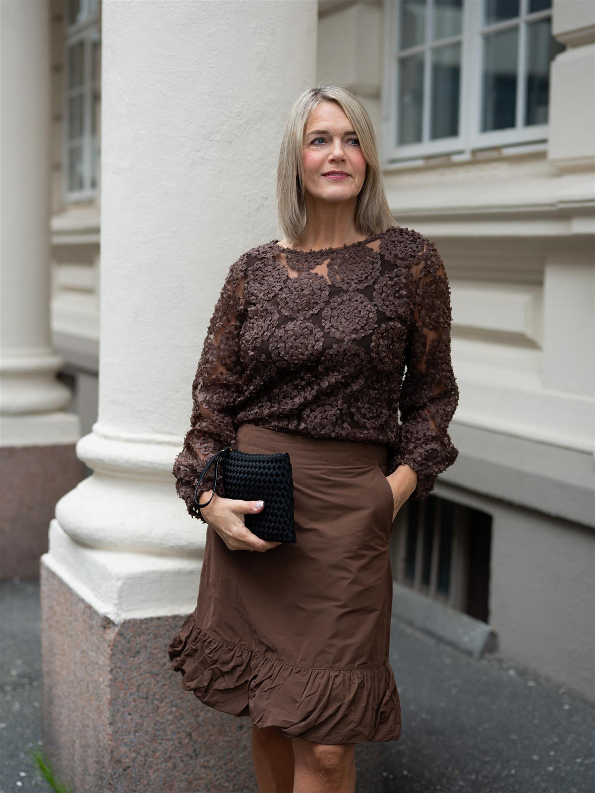 Fukkura Skirt Brown