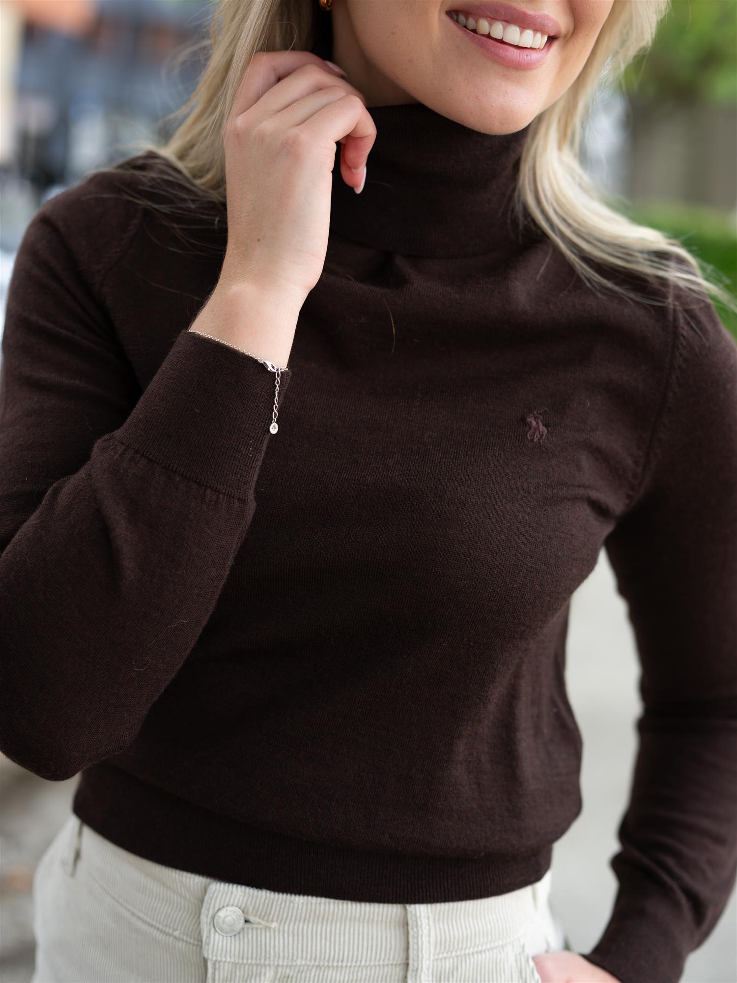 Wool Rollneck Deep Chocolate Melange