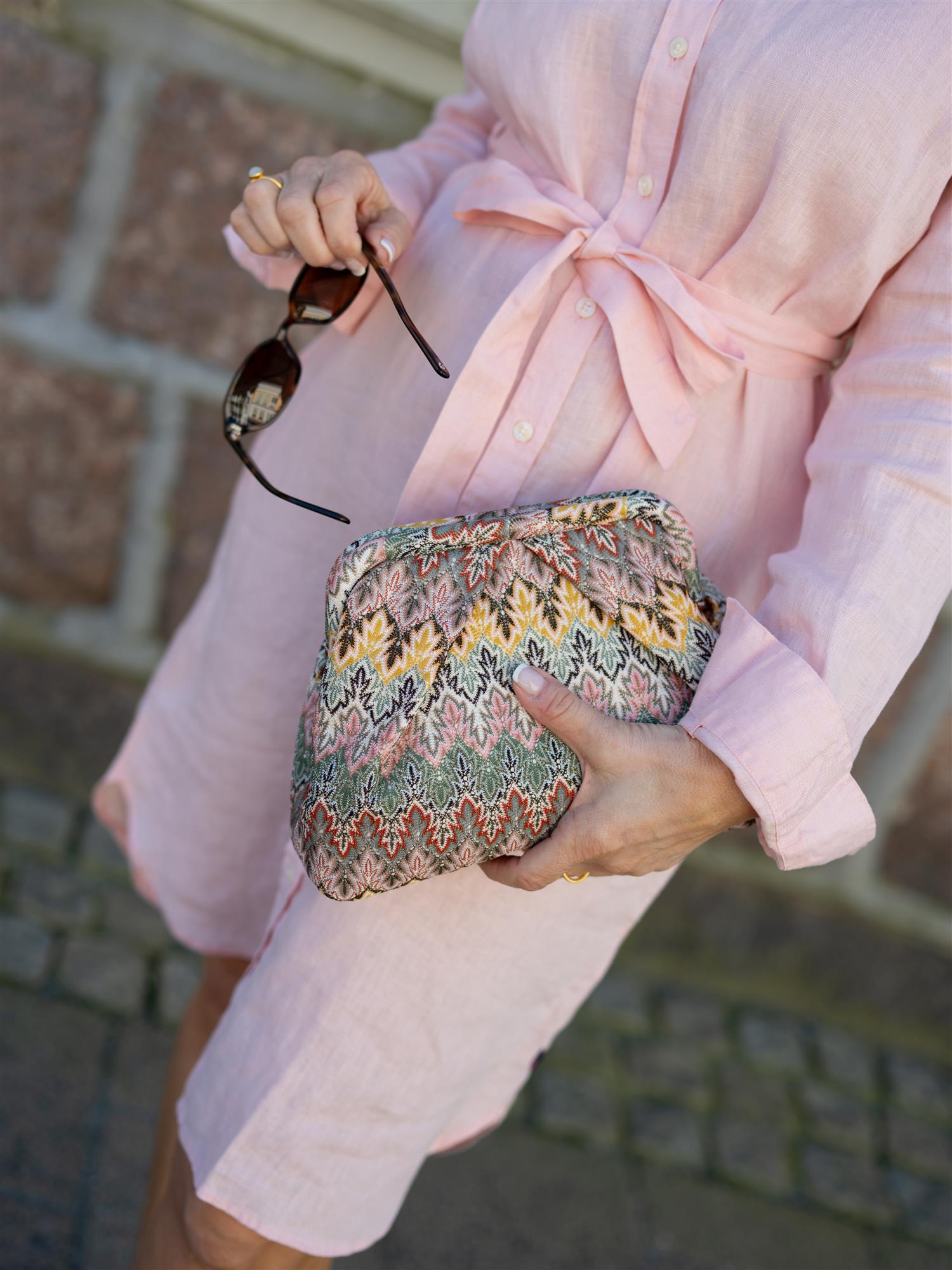 Lexington Linen Shirt Dress Pink