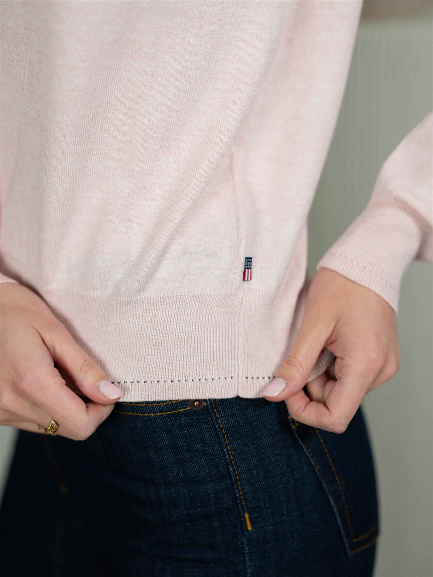 Lexington Fine Knitted cardigan Light Pink