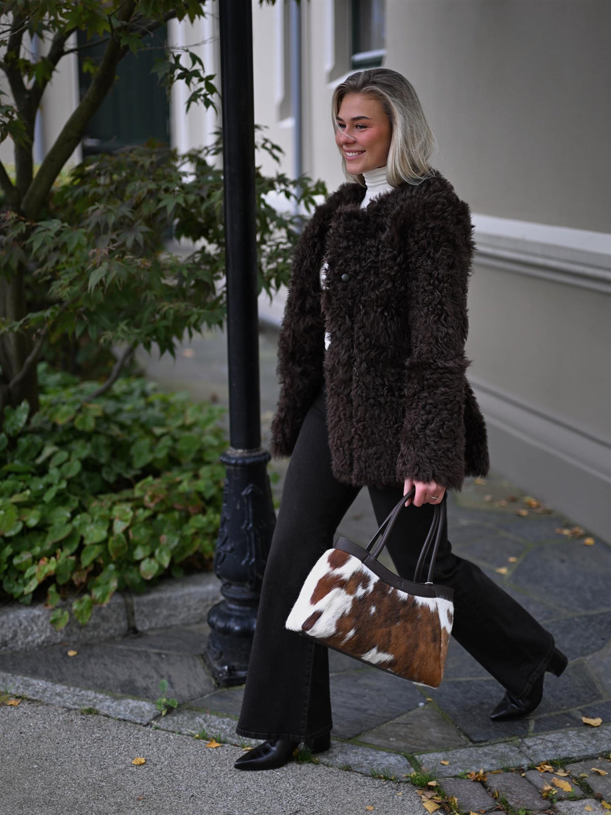 Camilla Pihl Freya Shearling Jacket Dark Brown