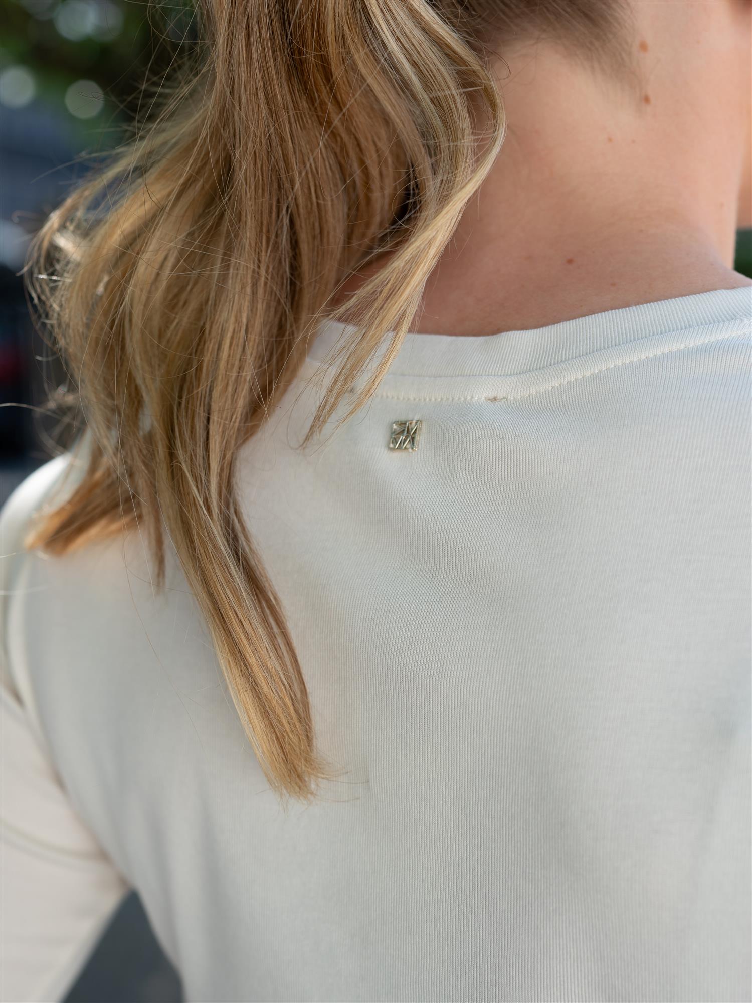 MMMali O-Neck 3/4 Sleeve Tee Ecru