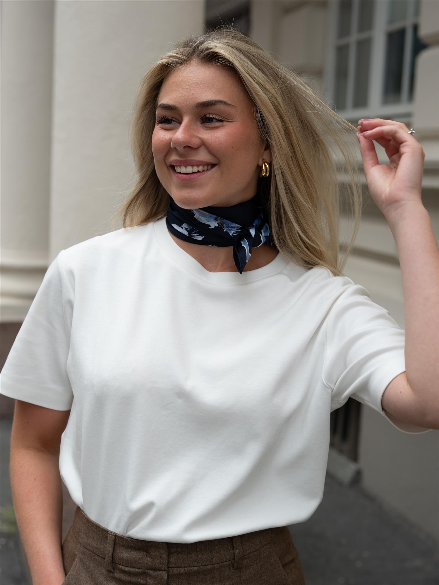 Gant Floral Print Silk Scarf