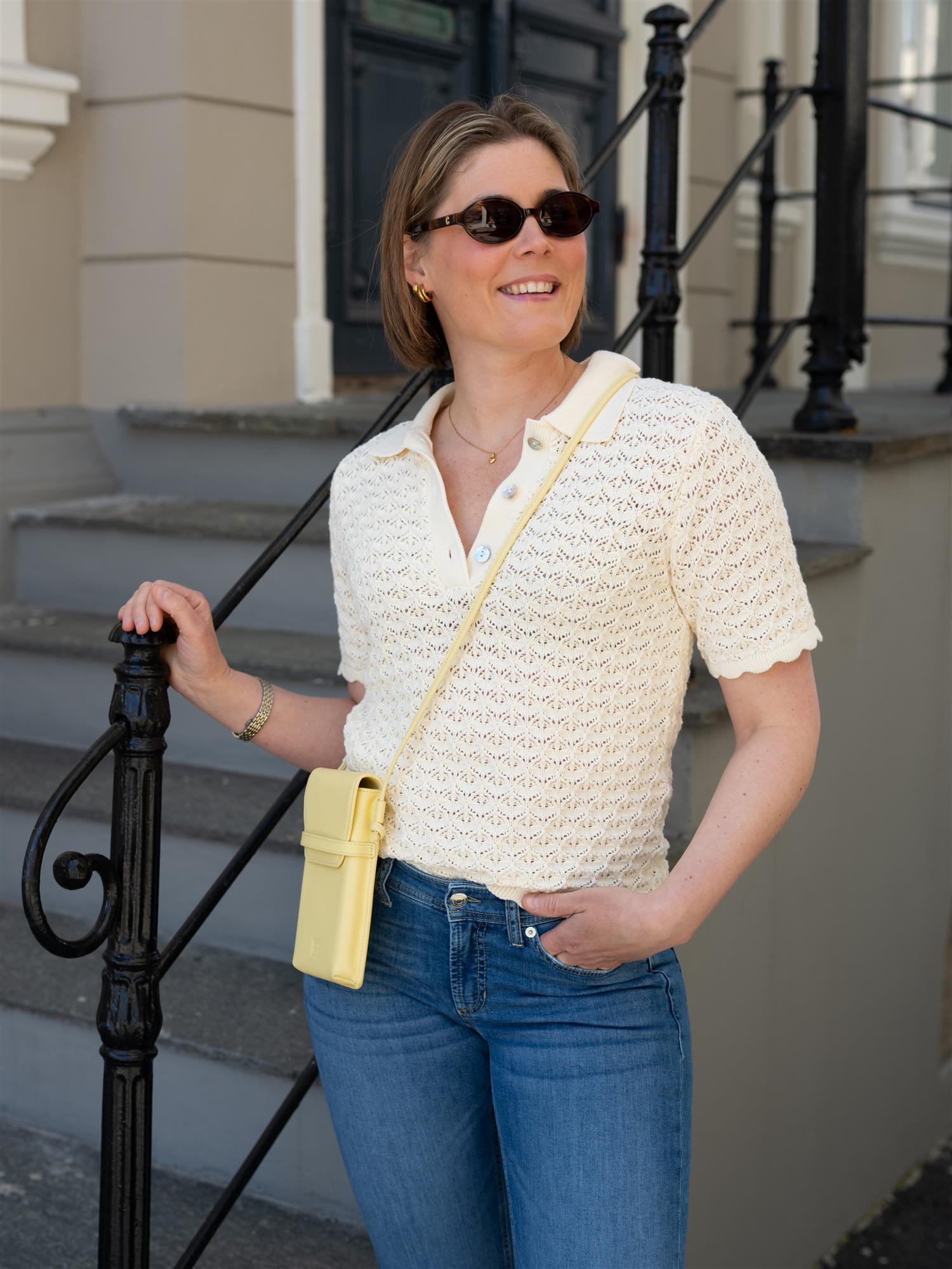 Camilla Pihl Gwen Knit Tee Cream