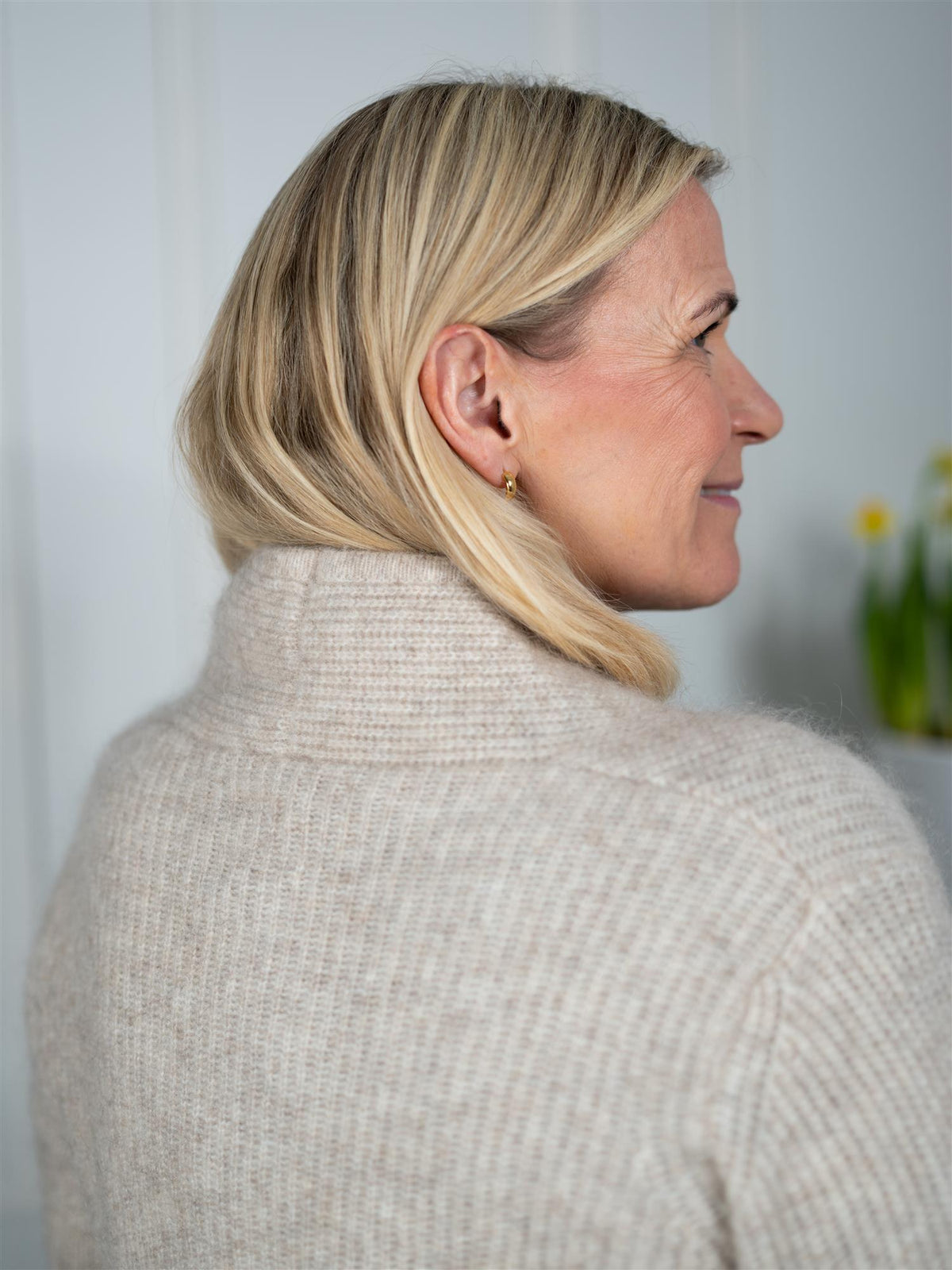 Lila Mohair Cardigan Wheat