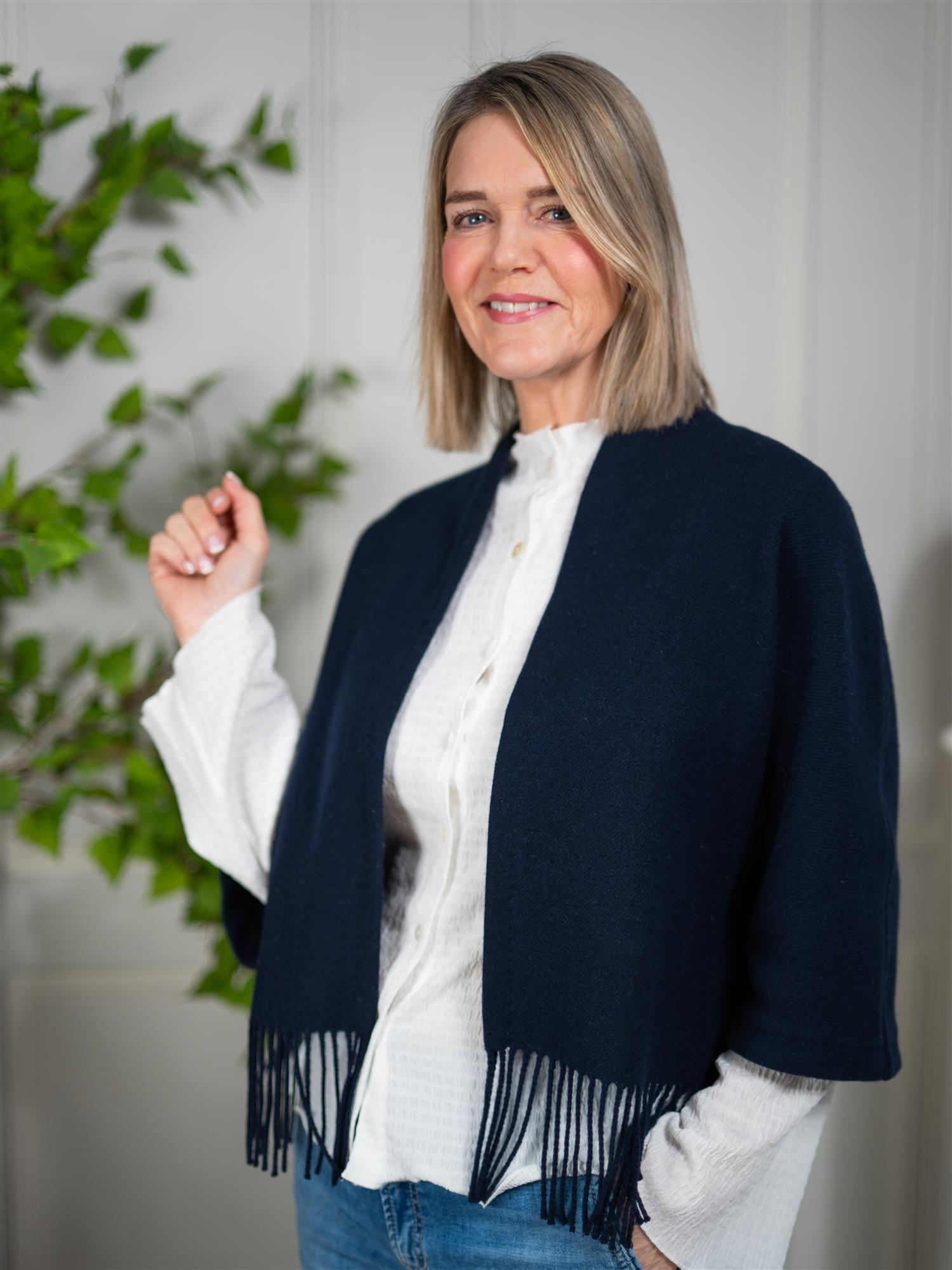 Christian Aks Keyla Lambswool Jacket Navy