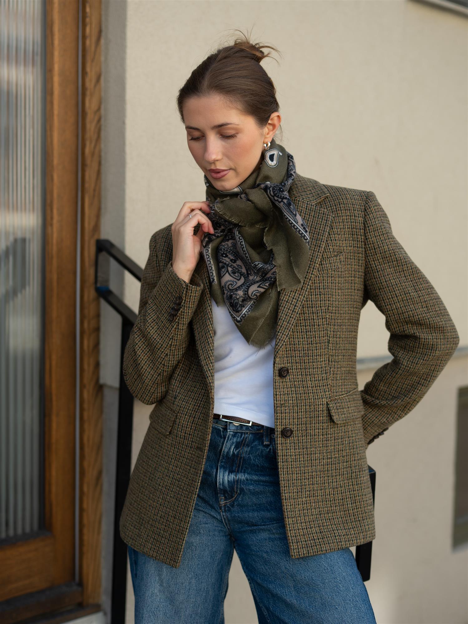 Paisley Scarf Oliven