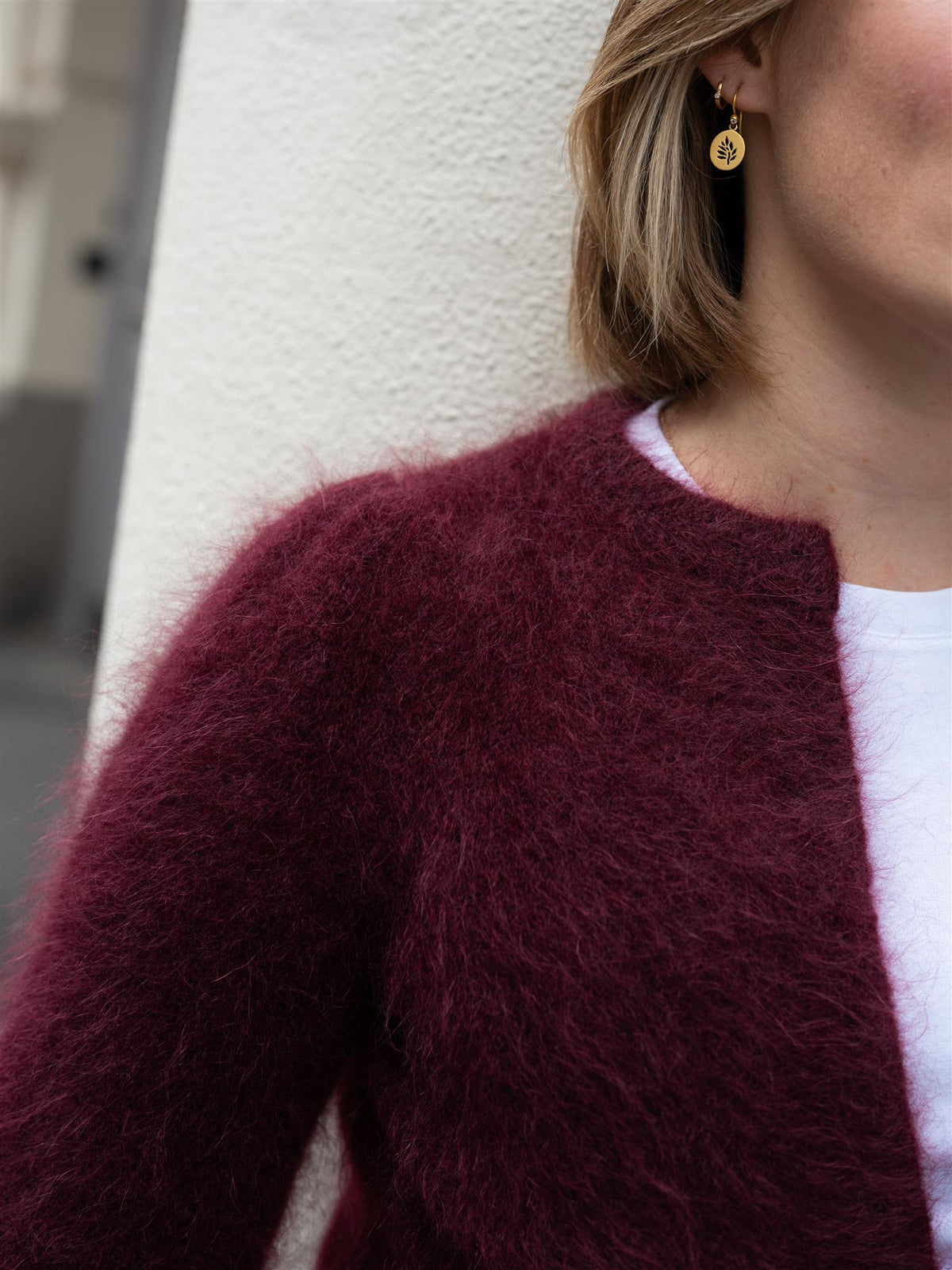 Fredrikke Chunky Cardigan Oxblood