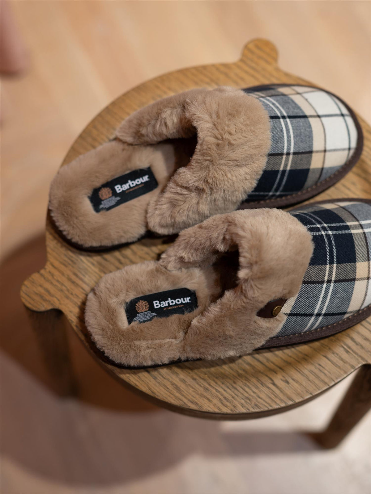 Claudia Tartan Mule Slippers