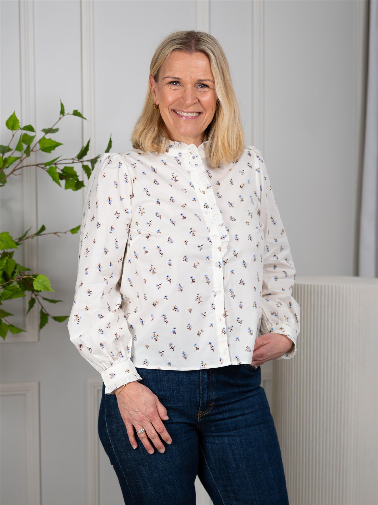 Camilla Pihl Emily Blouse White Anemone