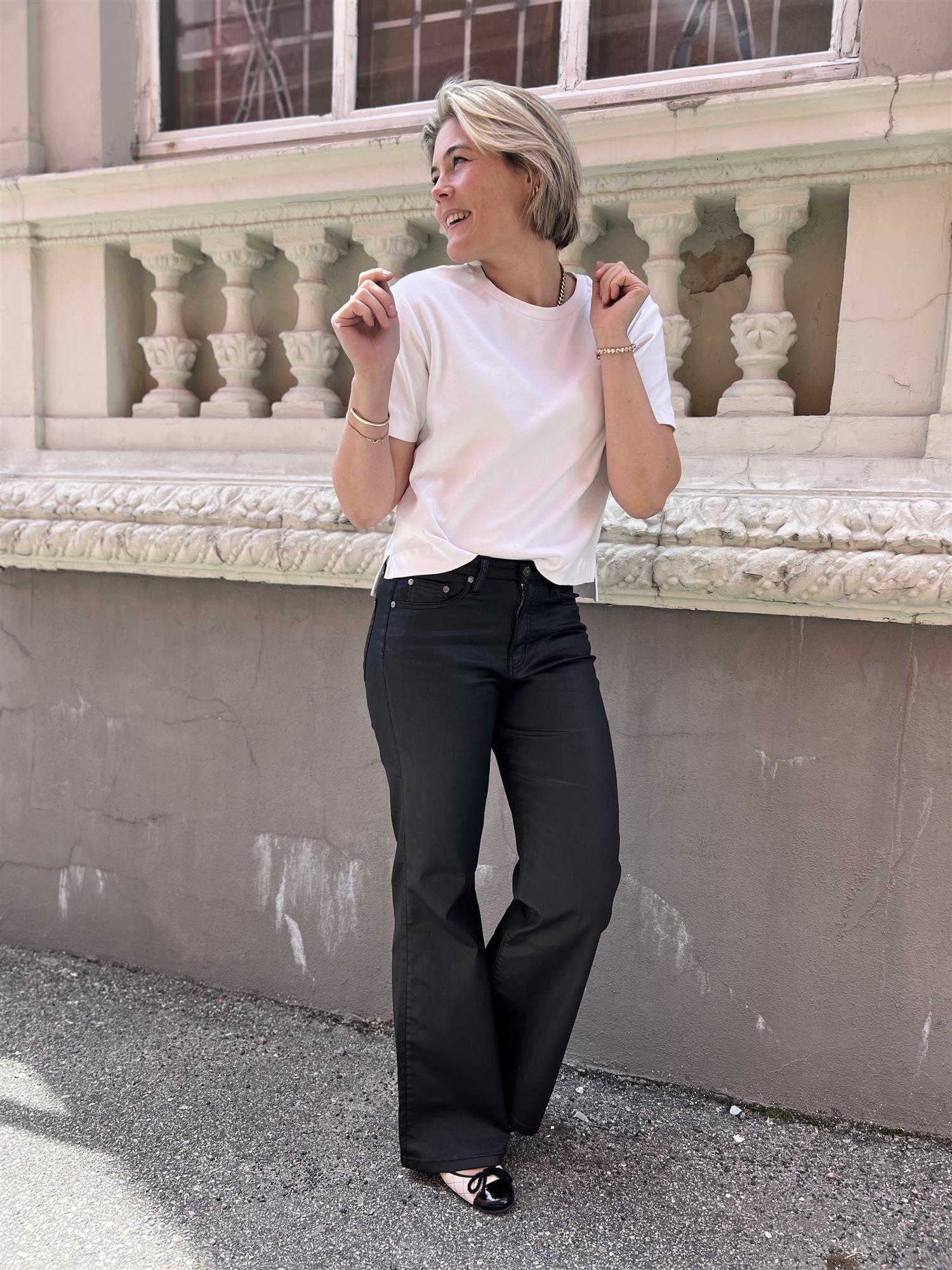 Denim Studio Tiago Wax Sateen Noir