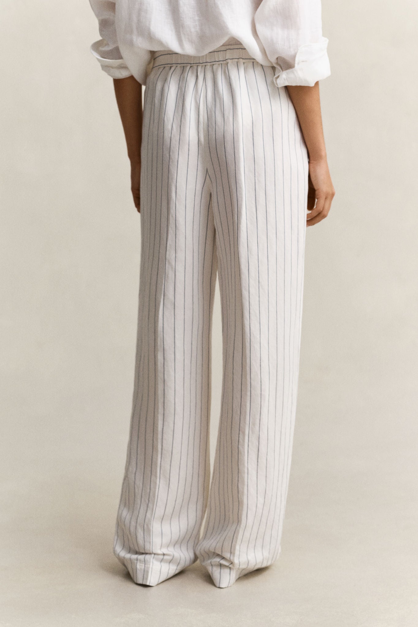 Gant Striped Linen Blend Pull On Pants
