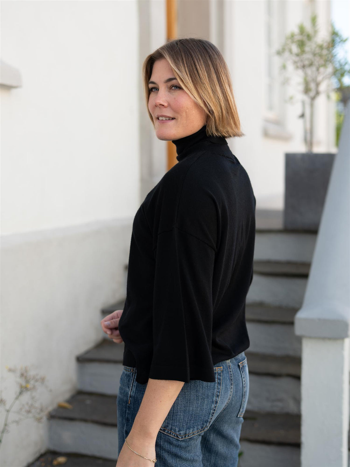 Tia Merino Knit Black