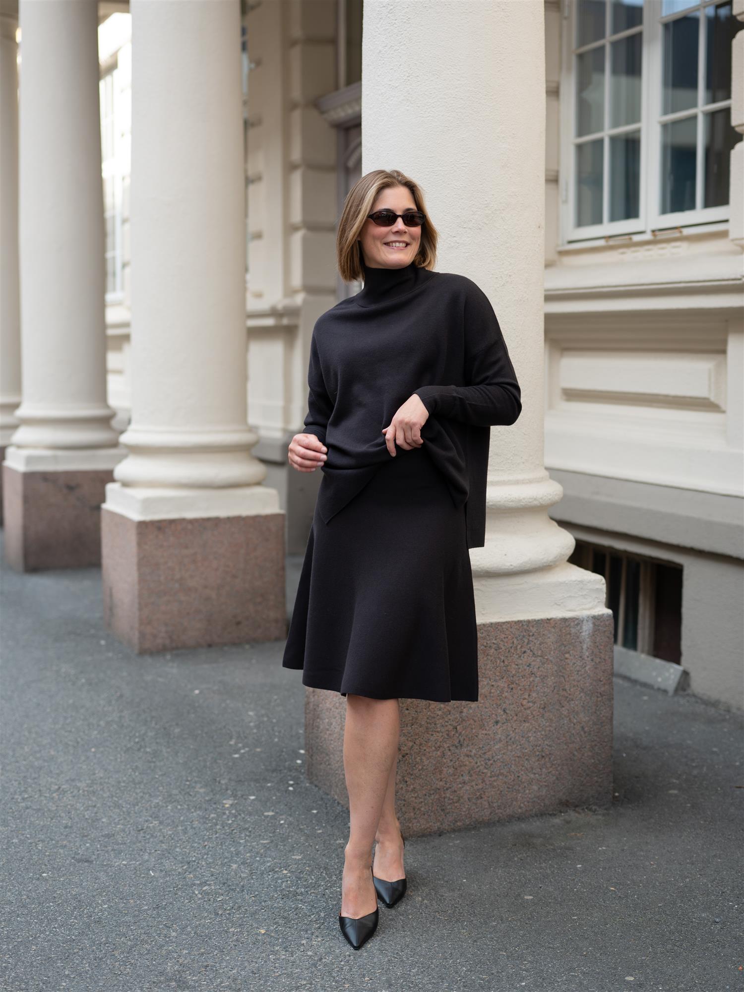 Darja Merino Skirt Dark Brown
