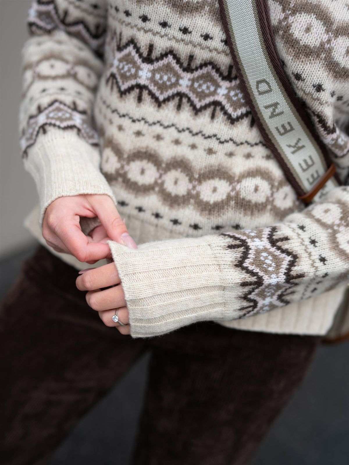 Helen Knit Light Pearl/Pale Pink