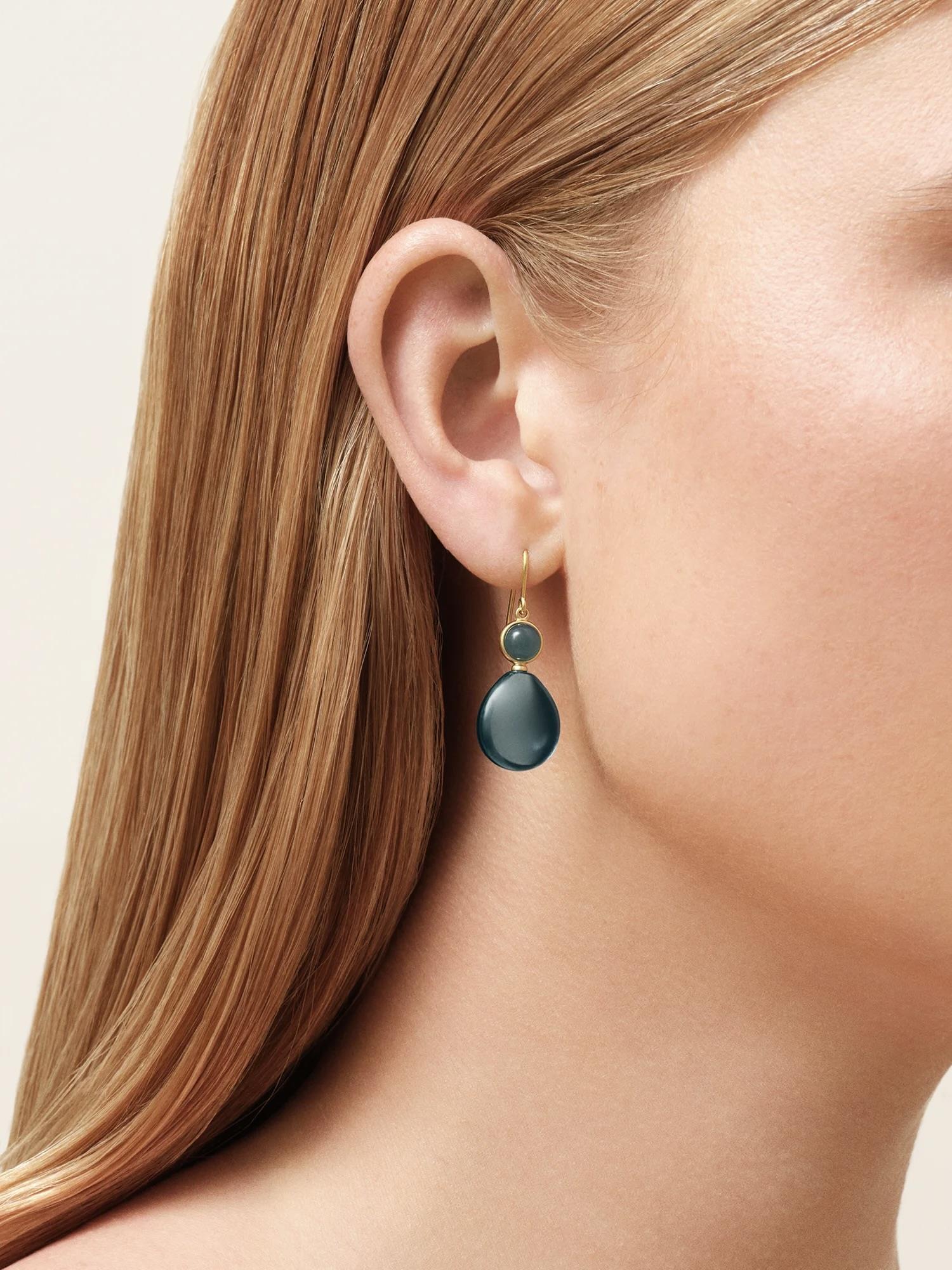 Prime Drop Earrings Midnight and London Blue Crystal