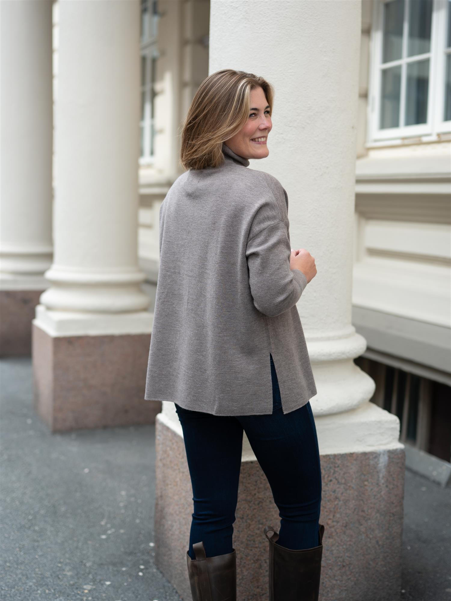 Fernanda Merino Sweater Light Brown Melange