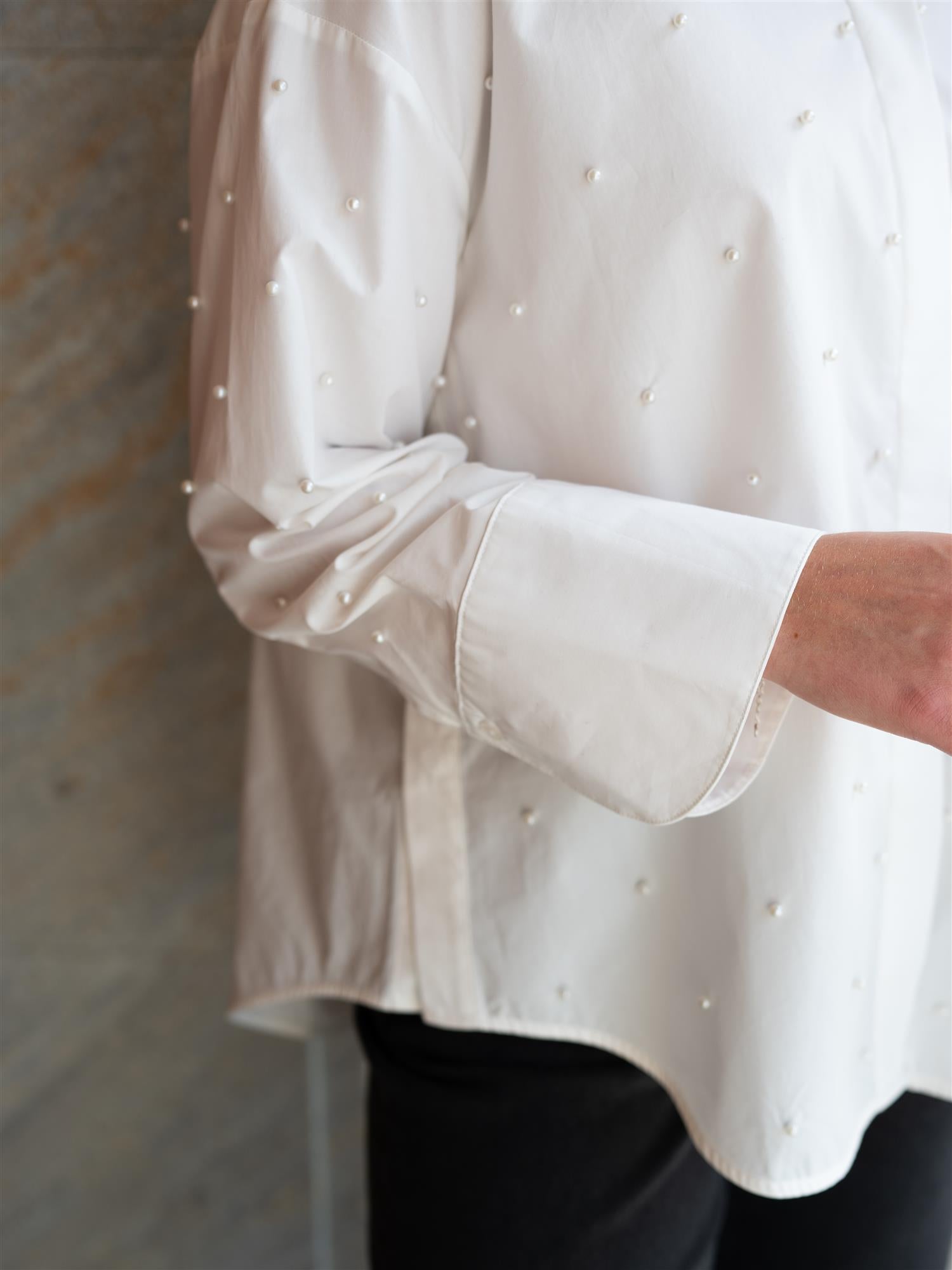Nell Pearl Shirt White