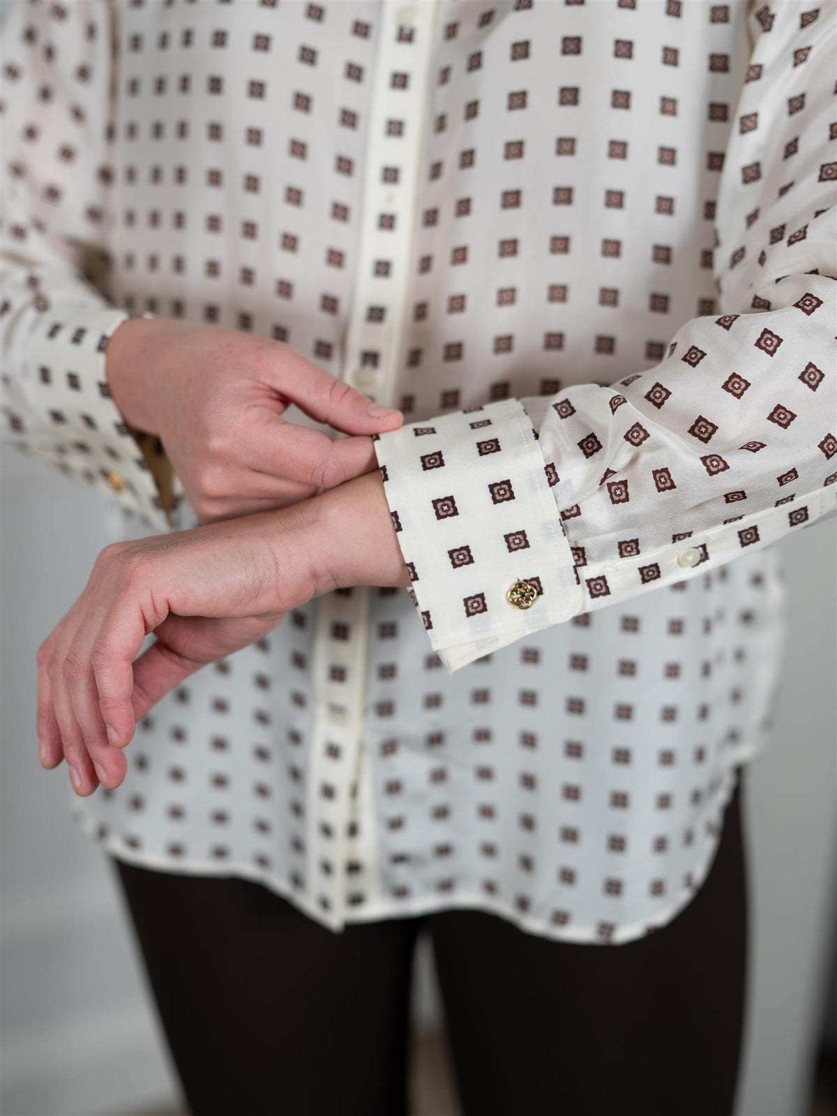 Habotai Silk Blouse Eggshell