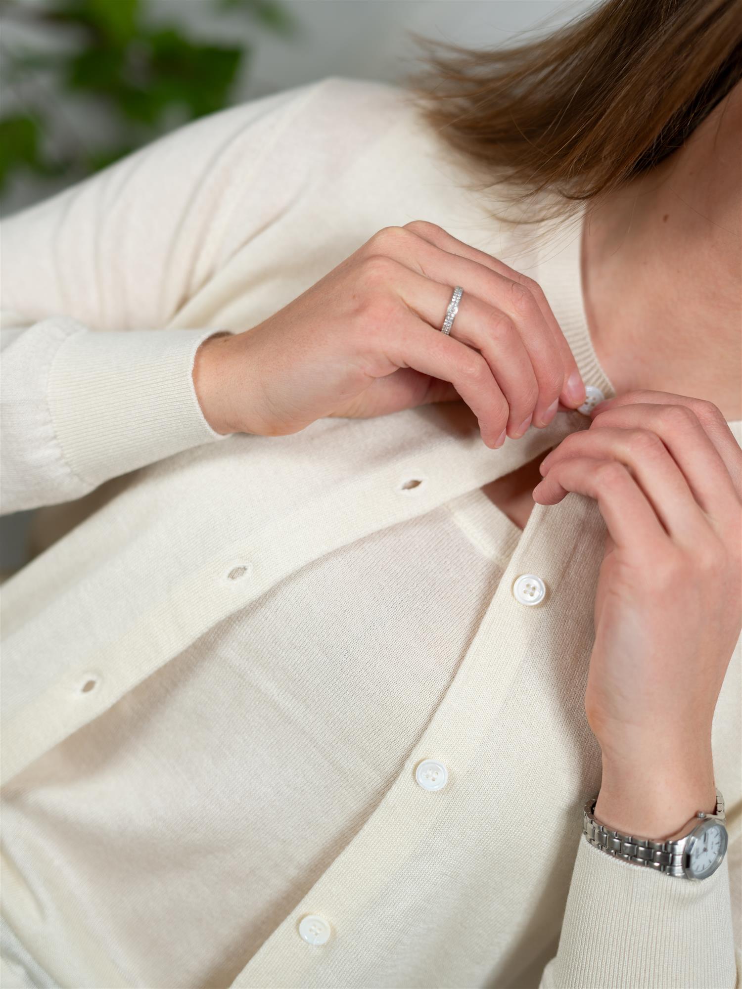 ONE and OTHER Louise Cardigan Creme