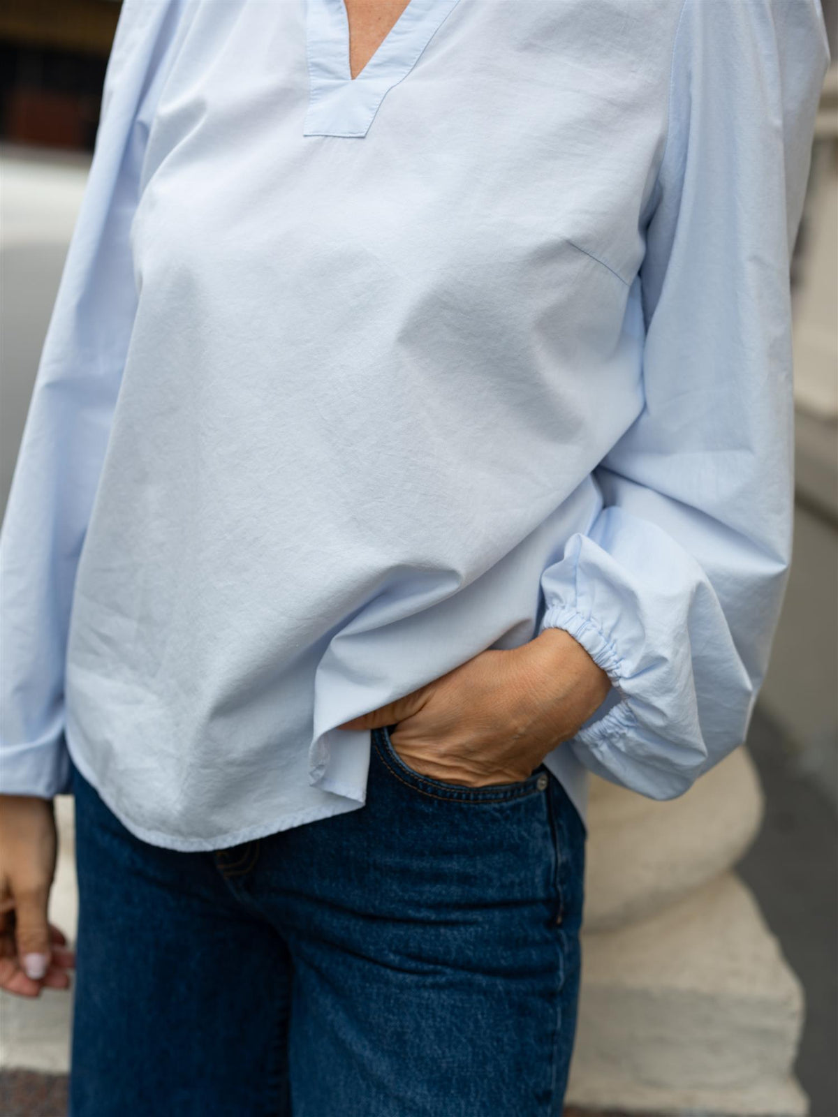 Infinity Blouse Light Blue