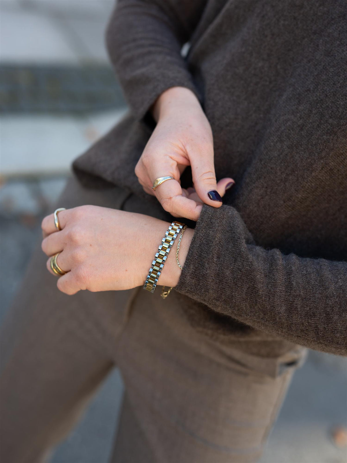 Curved Turtleneck Cacao